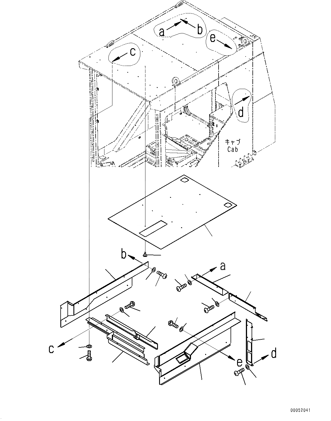 Схема запчастей Komatsu PC2000-8 - КАБИНА, КРЫШКА(/) (№9-) КАБИНА, С ЗАДН.VIEW CAMERA, AM-FM РАДИО ДЛЯ СЕВ. АМЕРИКИ, ОГНЕТУШИТЕЛЬ