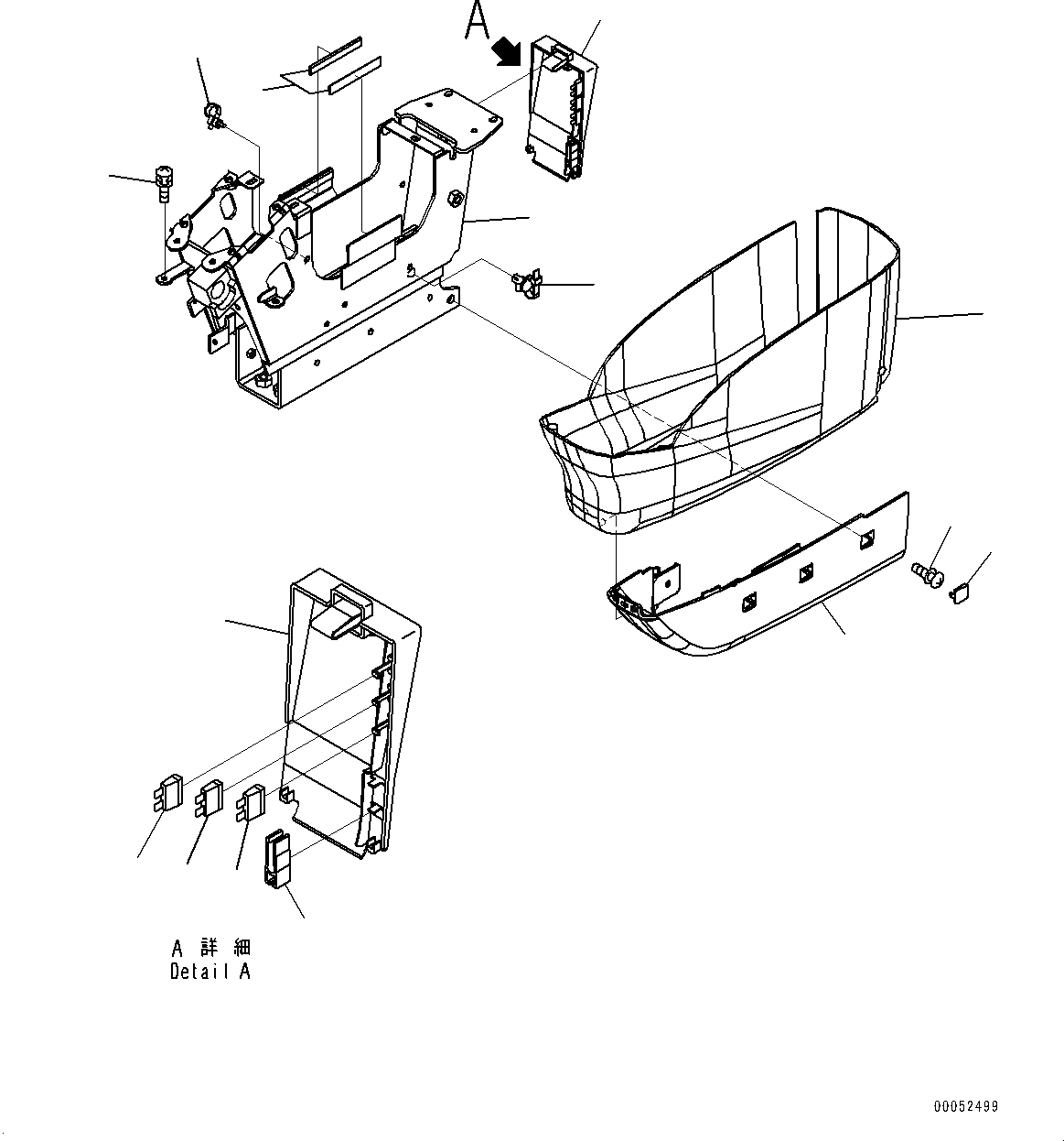 Схема запчастей Komatsu PC2000-8 - КАБИНА, КОНСОЛЬН. БЛОК, ЛЕВ. (/) (№9-) КАБИНА, ПРЯМАЯ ЛОПАТА, НИЖН. РАЗГРУЗКА ТИП, С AM-FM РАДИО ДЛЯ АЗИИ, ОГНЕТУШИТЕЛЬ