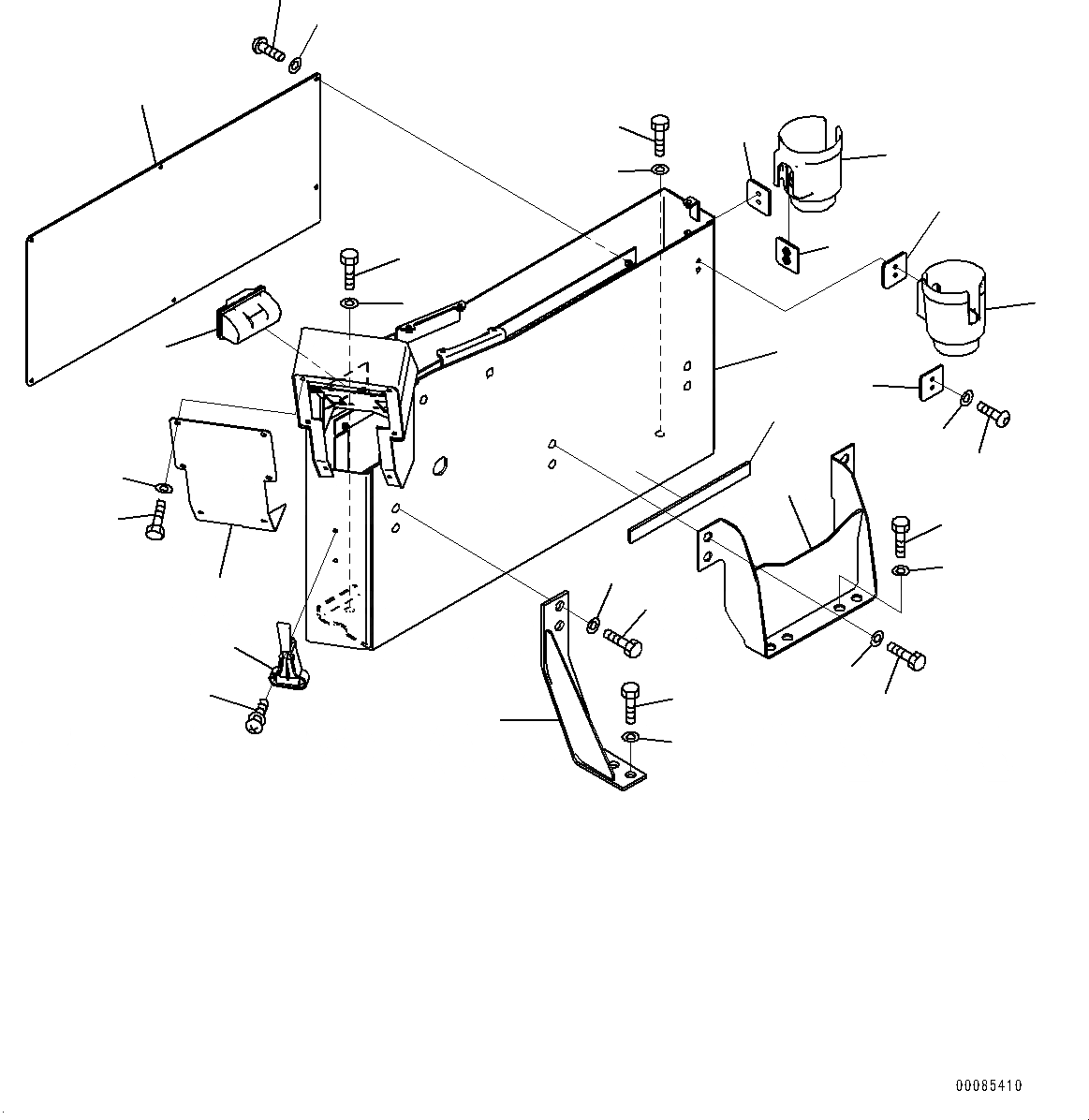 Схема запчастей Komatsu PC2000-8 - КАБИНА, УПРАВЛ-Е СТОЙКА (№9-) КАБИНА, С ЗАДН.VIEW CAMERA, AMBER COLOR WARNING МИГАЛКА, AM-FM РАДИО ДЛЯ АЗИИ, ОГНЕТУШИТЕЛЬ