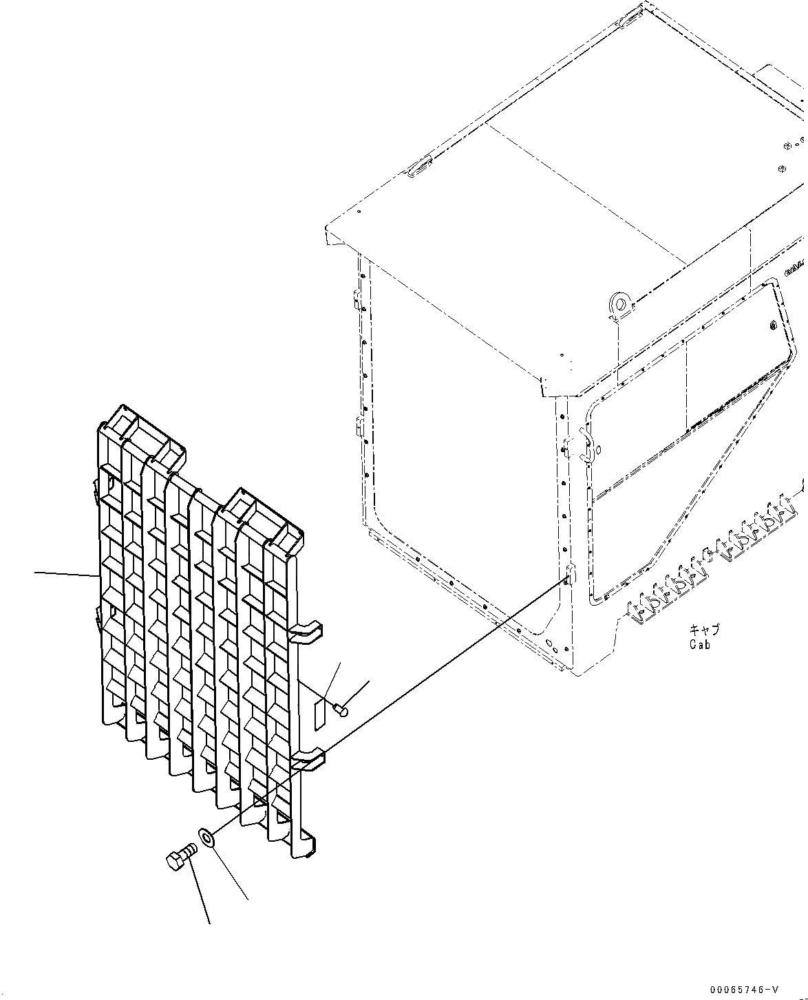 Схема запчастей Komatsu PC2000-8 - ФРОНТАЛЬНАЯ ЗАЩИТА (№9-) ФРОНТАЛЬНАЯ ЗАЩИТА, АНГЛ.
