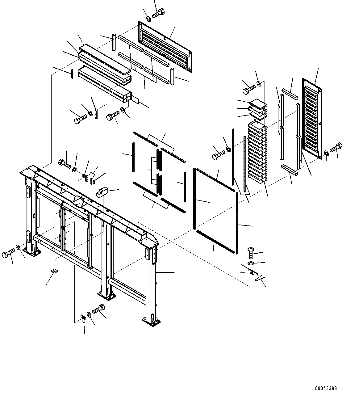 Схема запчастей Komatsu PC2000-8 - КАПОТ, COVER, ЗАДН. (/) (№9-) КАПОТ