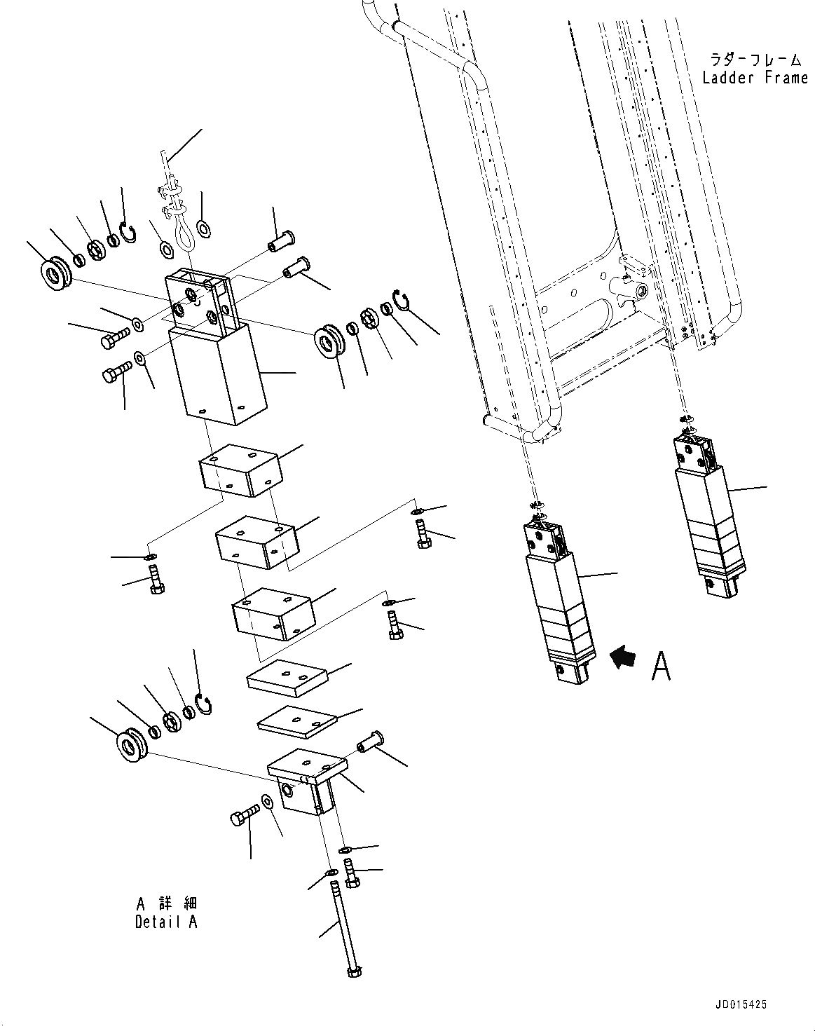 Схема запчастей Komatsu PC2000-8 - ЛЕВ. COVER, ЛЕСТНИЦА ВЕС (№9-) ЛЕВ. COVER, POWER ASSIST ЛЕСТНИЦА, ЛЕВ.