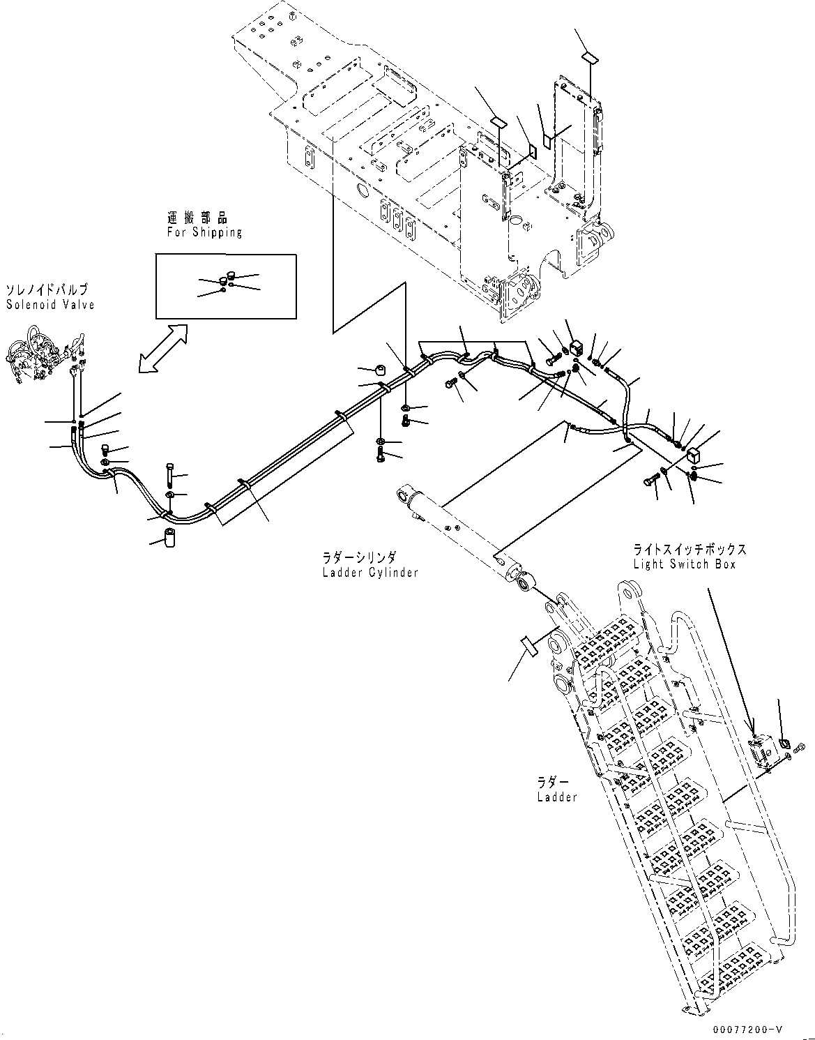 Схема запчастей Komatsu PC2000-8 - ЛЕВ. COVER, ГИДРОЛИНИЯ (№9-) ЛЕВ. COVER, С ГИДРАВЛ ЛЕСТНИЦА