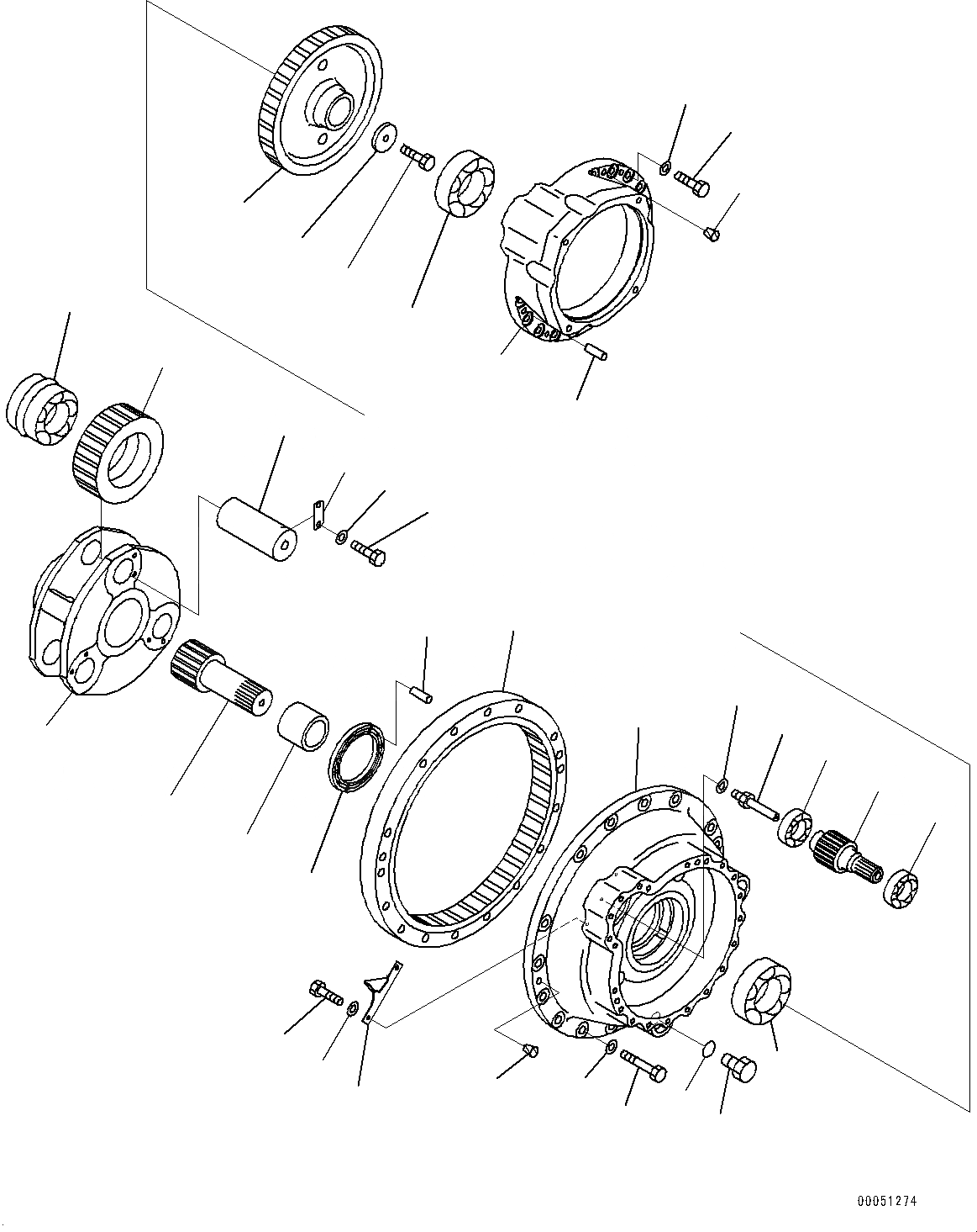 Схема запчастей Komatsu PC2000-8 - КОНЕЧНАЯ ПЕРЕДАЧА, ПРАВ. (/) (№9-) КОНЕЧНАЯ ПЕРЕДАЧА
