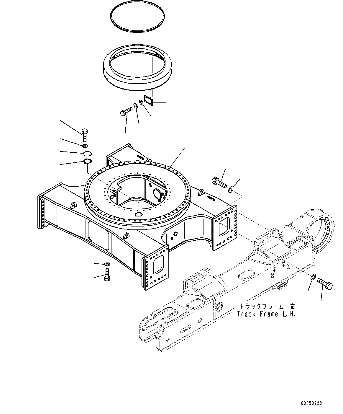Схема запчастей Komatsu PC2000-8 - ГУСЕНИЧНАЯ РАМА (№9-) ГУСЕНИЧНАЯ РАМА