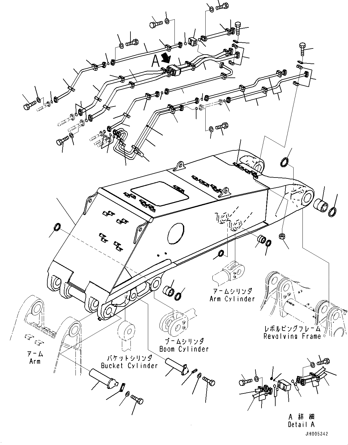 Схема запчастей Komatsu PC2000-8 - ПРЯМАЯ ЛОПАТА, СТРЕЛА И РУКОЯТЬ, СТРЕЛА (№9-9) ПРЯМАЯ ЛОПАТА, СТРЕЛА И РУКОЯТЬ