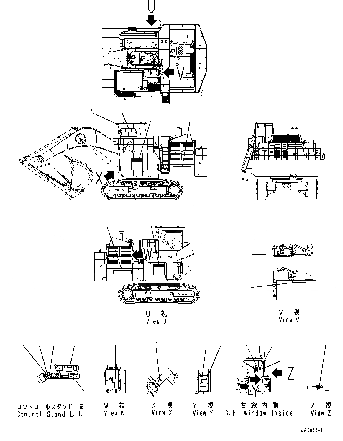 Схема запчастей Komatsu PC2000-8 - МАРКИРОВКА, OPERATING И ПРЕДУПРЕЖДАЮЩ. МАРКИРОВКА (№7-) МАРКИРОВКА, ФРАНЦИЯ-АНГЛ., С AMBER COLOR WARNING МИГАЛКА