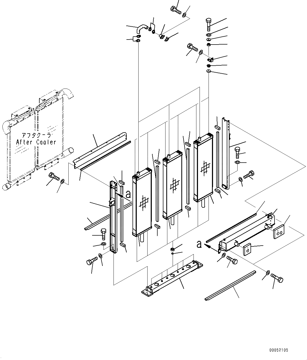 Схема запчастей Komatsu PC2000-8 - СИСТЕМА ОХЛАЖДЕНИЯ, РАДИАТОР (№9-) СИСТЕМА ОХЛАЖДЕНИЯ, SERVICE ЦЕНТР.