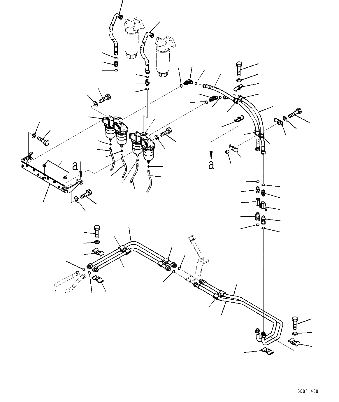 Схема запчастей Komatsu PC2000-8 - ТОПЛИВОПРОВОД., POWER КОНТЕЙНЕР ТОПЛИВН. ПОДАЮЩ. ТРУБЫ (/) (№9-) ТОПЛИВОПРОВОД., С ДОПОЛН. ТОПЛИВН. ФИЛЬТР., ДЛЯ MACHINE С ТОПЛИВН. БЫСТР. ЗАПРАВ. СИСТЕМА