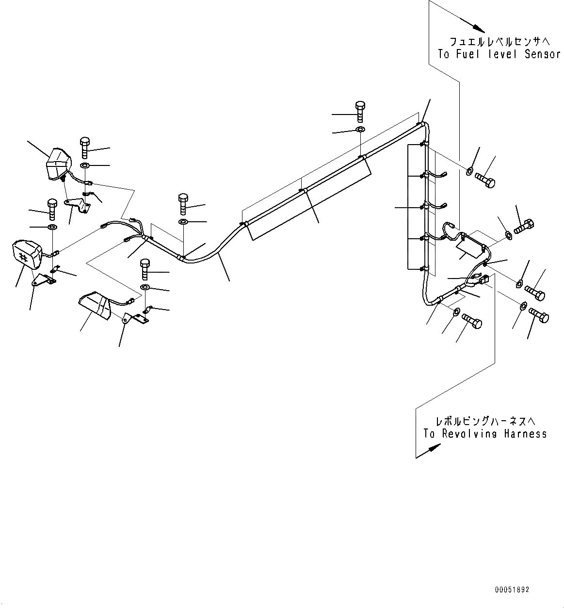 Схема запчастей Komatsu PC2000-8 - ЭЛЕКТРИКА, ЛАМПА РАБОЧ. ОСВЕЩЕНИЯ (№9-) ЭЛЕКТРИКА, ДЛЯ ПОГРУЗ., ЛЕСТНИЦА, С ИЗОЛЯТОР АККУМУЛЯТОРОВ