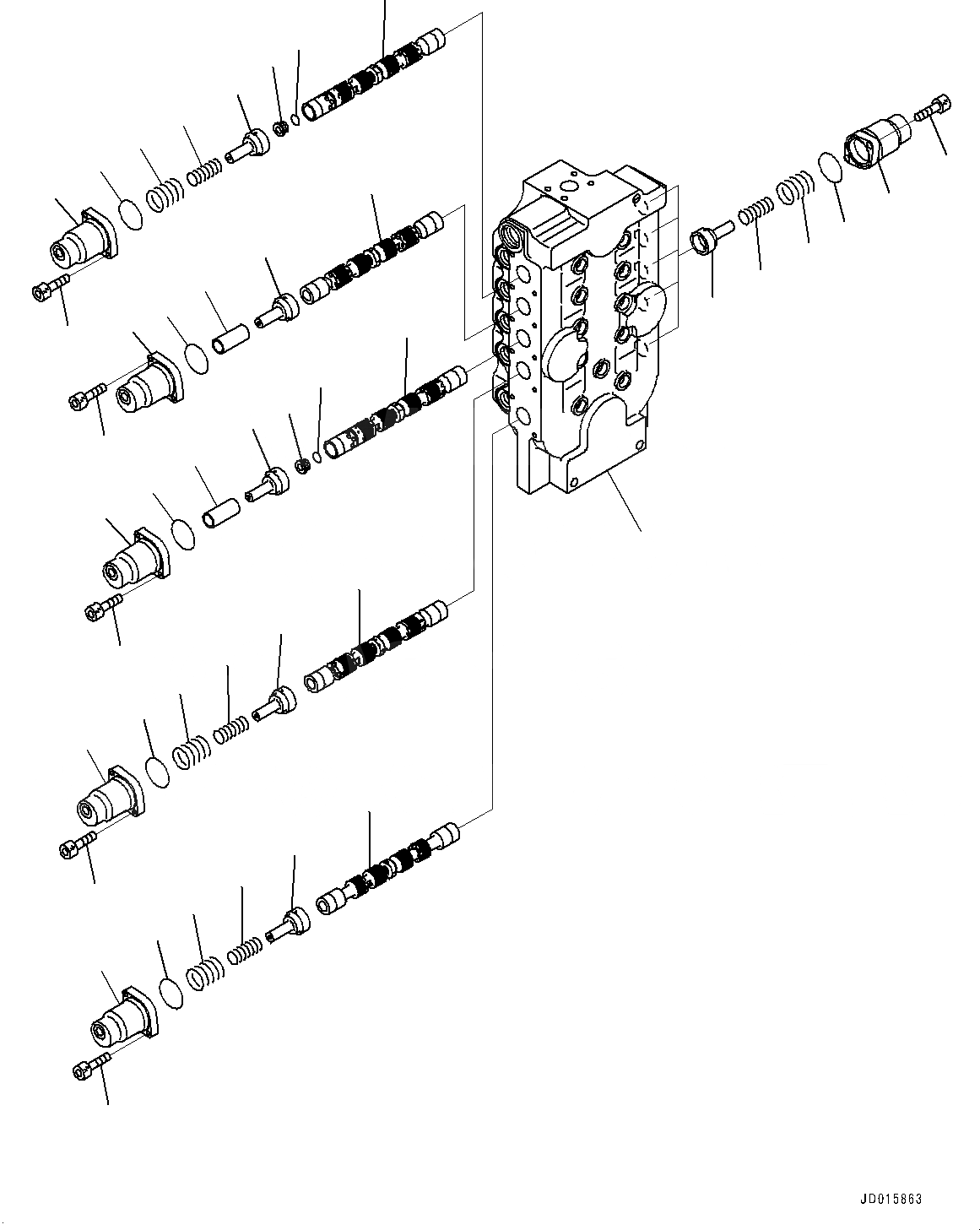 Схема запчастей Komatsu PC2000-8 - УПРАВЛЯЮЩ. КЛАПАН, ВНУТР. ЧАСТИ, ПОНИЖАЮЩ. ПЕРЕДАЧА (/9) (№9-9) УПРАВЛЯЮЩ. КЛАПАН, ДЛЯ ПОГРУЗ.