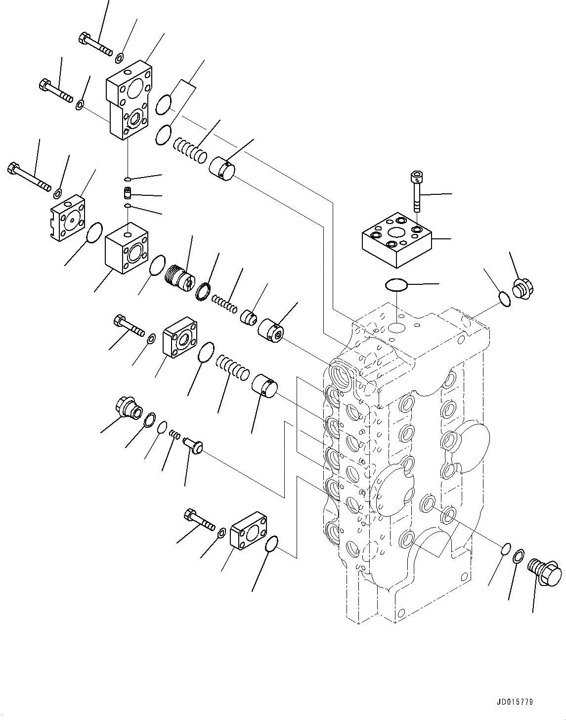 Схема запчастей Komatsu PC2000-8 - УПРАВЛЯЮЩ. КЛАПАН, ВНУТР. ЧАСТИ, ПОНИЖАЮЩ. ПЕРЕДАЧА (/9) (№9-9) УПРАВЛЯЮЩ. КЛАПАН, ДЛЯ ПОГРУЗ.