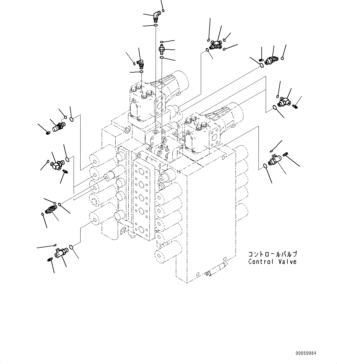 Схема запчастей Komatsu PC2000-8 - УПРАВЛЯЮЩ. КЛАПАН, СОЕДИНИТ. ЧАСТИ, ПРАВ. (/) (№-) УПРАВЛЯЮЩ. КЛАПАН, ДЛЯ ПОГРУЗ.