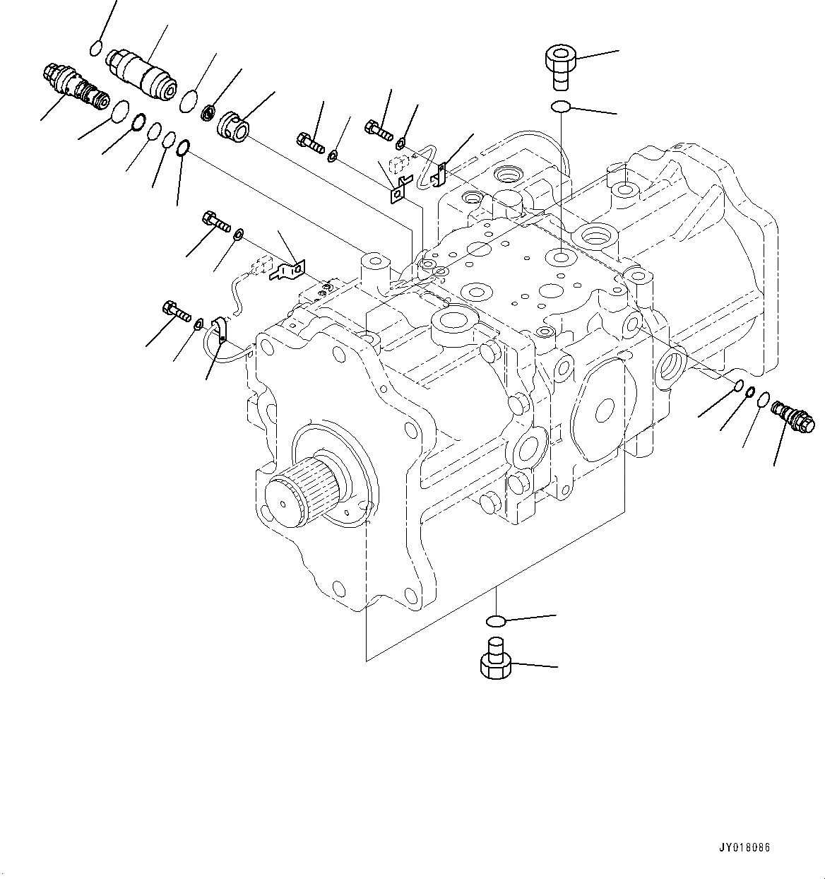 Схема запчастей Komatsu PC2000-8 - NO. НАСОС, ВНУТР. ЧАСТИ (8/8) (№9-) NO. НАСОС
