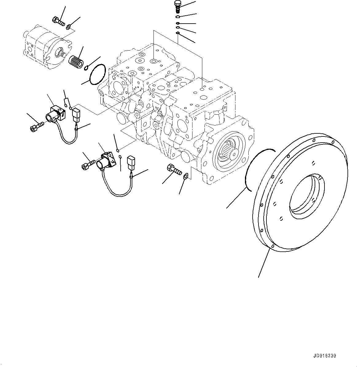Схема запчастей Komatsu PC2000-8 - НАСОС ВЕНТИЛЯТОРА, ВНУТР. ЧАСТИ, НАСОС (/) (№9-) НАСОС ВЕНТИЛЯТОРА