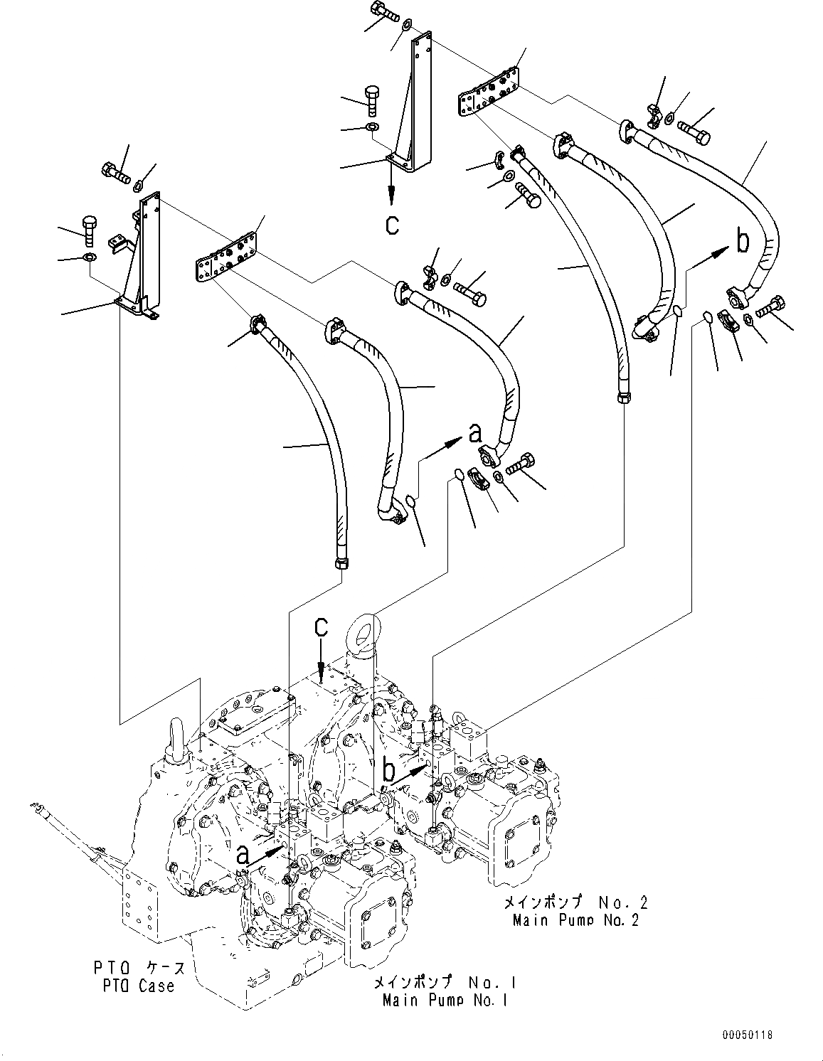 Схема запчастей Komatsu PC2000-8 - ПОДАЮЩ. ТРУБЫ, BRANCH (№9-) ПОДАЮЩ. ТРУБЫ