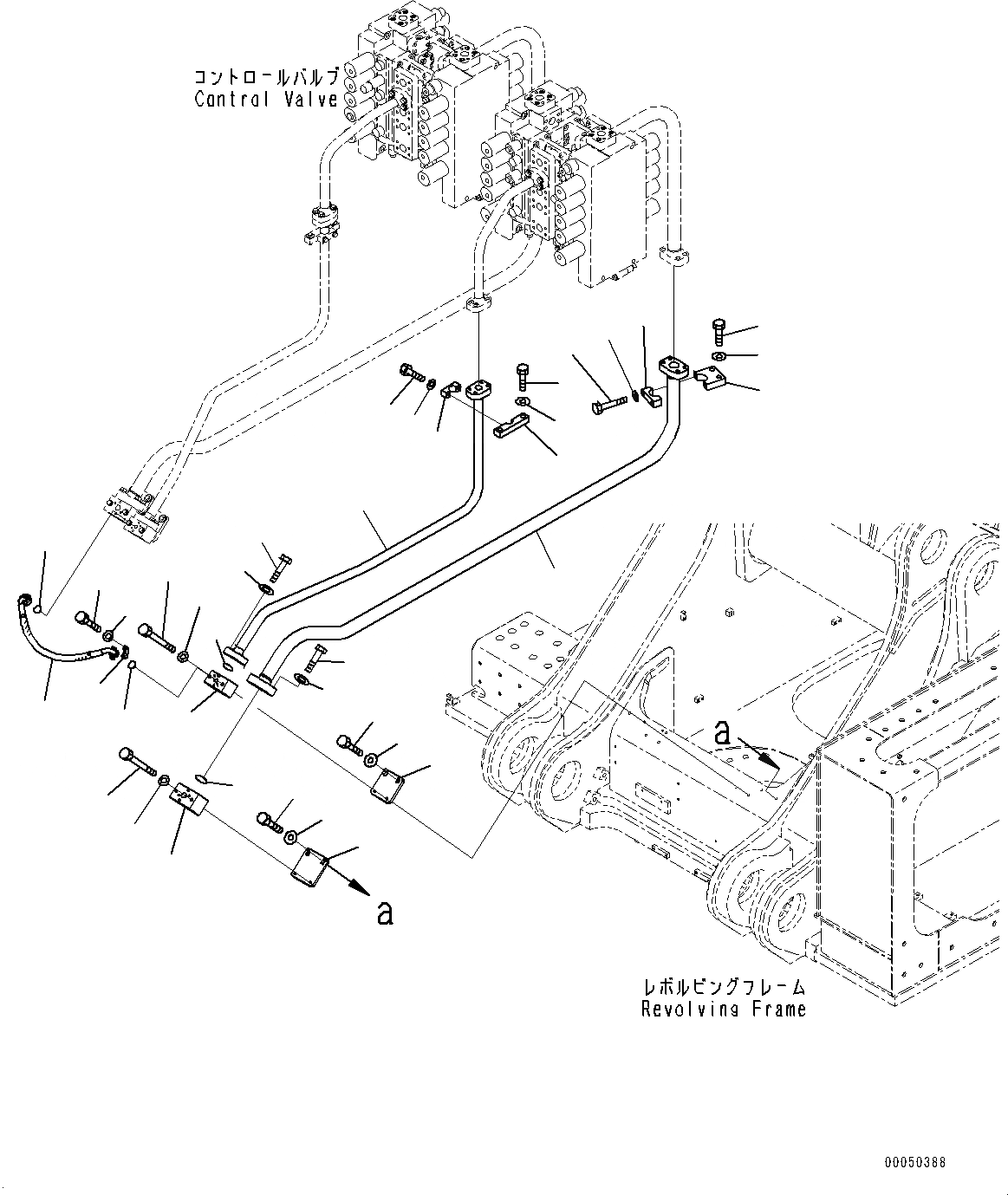 Схема запчастей Komatsu PC2000-8 - ТРУБЫ СТРЕЛЫ, ЛЕВ. (№9-) ТРУБЫ СТРЕЛЫ