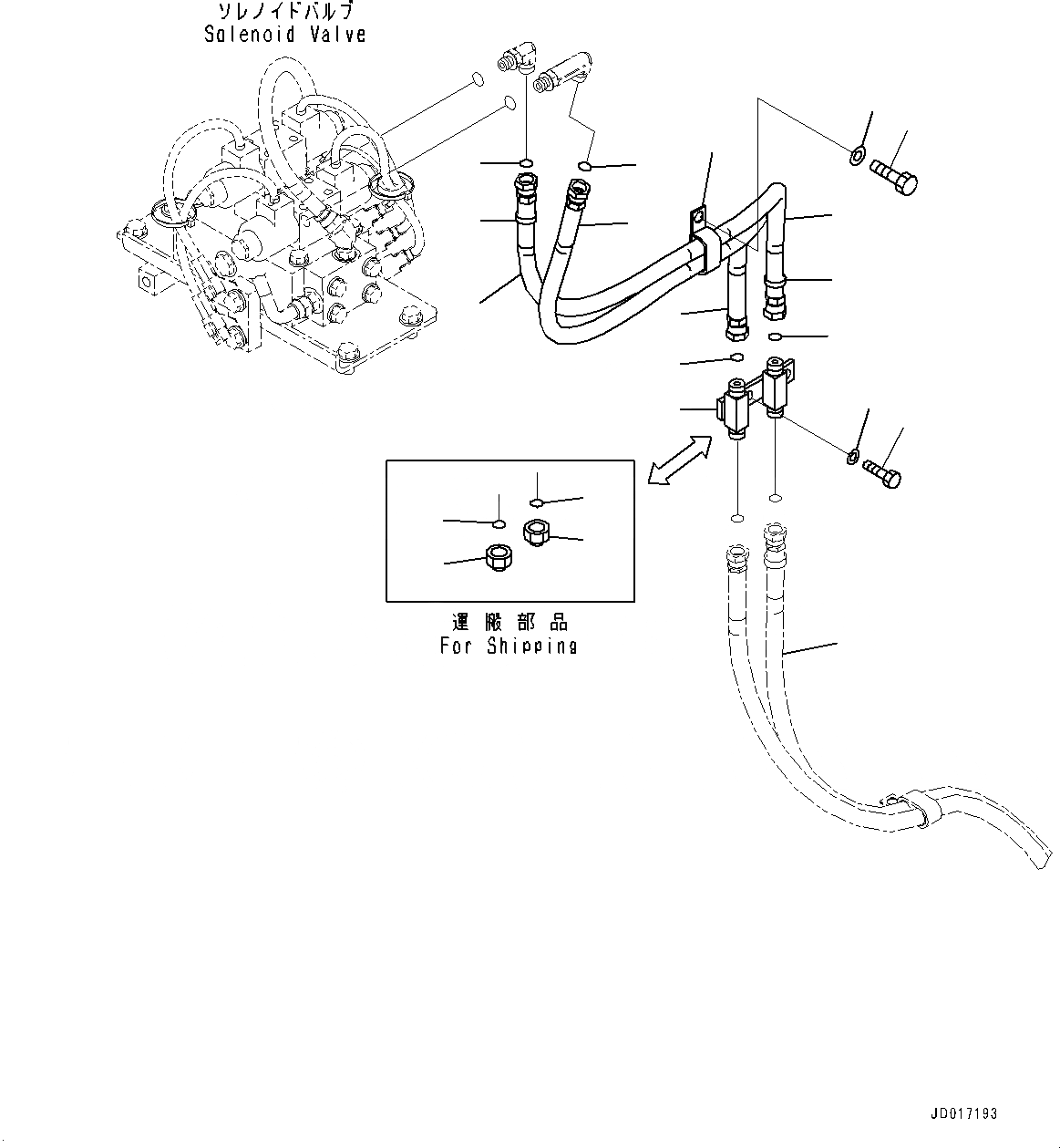 Схема запчастей Komatsu PC2000-8 - ГИДРАВЛ ЛЕСТНИЦА ТРУБЫ, СИСТЕМА ТРУБ ЦИЛИНДРА ГРУППА (№9-) ГИДРАВЛ ЛЕСТНИЦА ТРУБЫ