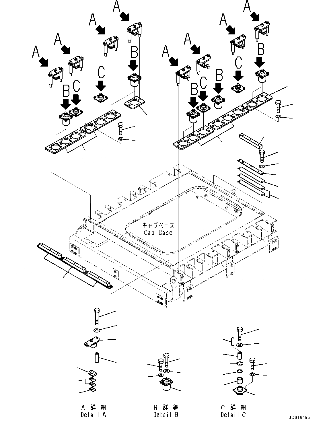 Схема запчастей Komatsu PC2000-8 - КРЕПЛЕНИЕ ОСН. КОНСТРУКЦИИING (№9-) КРЕПЛЕНИЕ ОСН. КОНСТРУКЦИИING