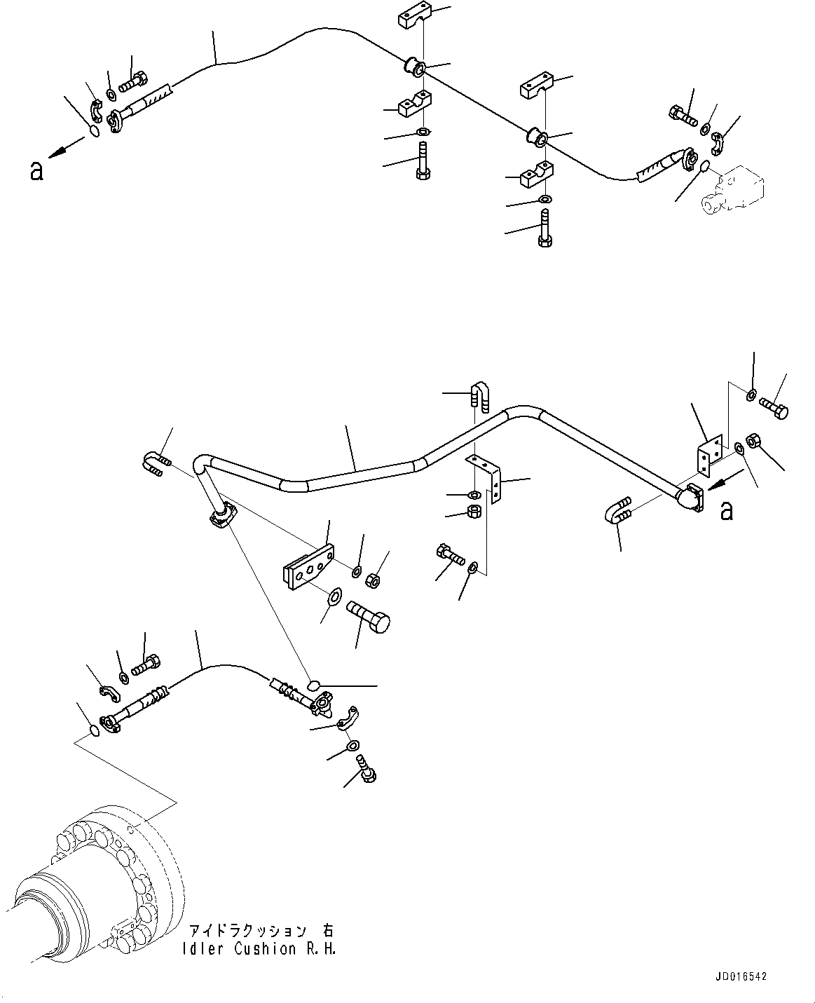 Схема запчастей Komatsu PC2000-8 - ГИДРАВЛ ОПОРНЫЙ ЭЛЕМЕНТ ЛЕНИВЦА (HIC) ТРУБЫ, ПРАВ. (№9-) ГИДРАВЛ ОПОРНЫЙ ЭЛЕМЕНТ ЛЕНИВЦА (HIC) ТРУБЫ