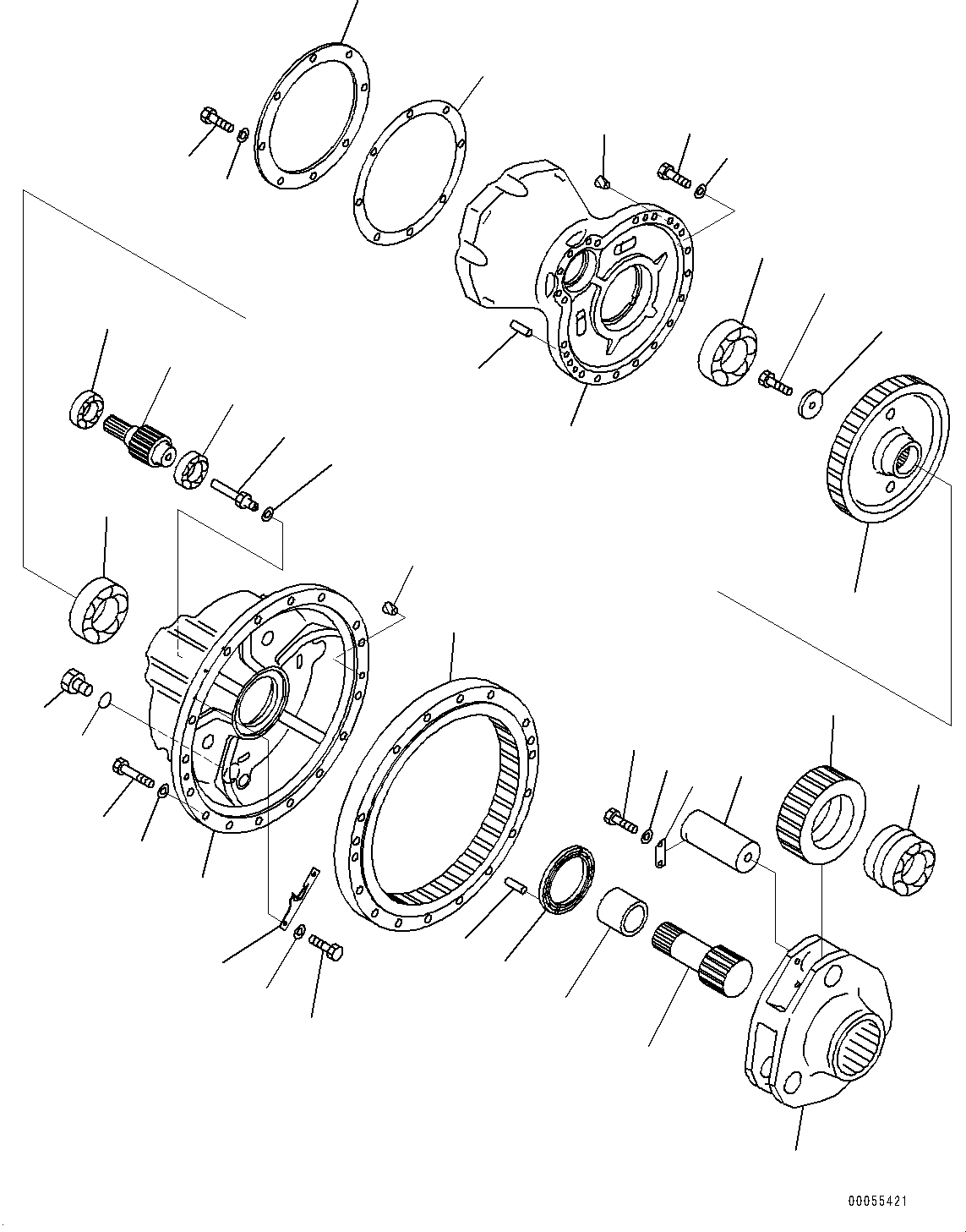 Схема запчастей Komatsu PC2000-8 - КОНЕЧНАЯ ПЕРЕДАЧА, ЛЕВ. (/) (№9-) КОНЕЧНАЯ ПЕРЕДАЧА, ПОДАЮЩ. ONLY