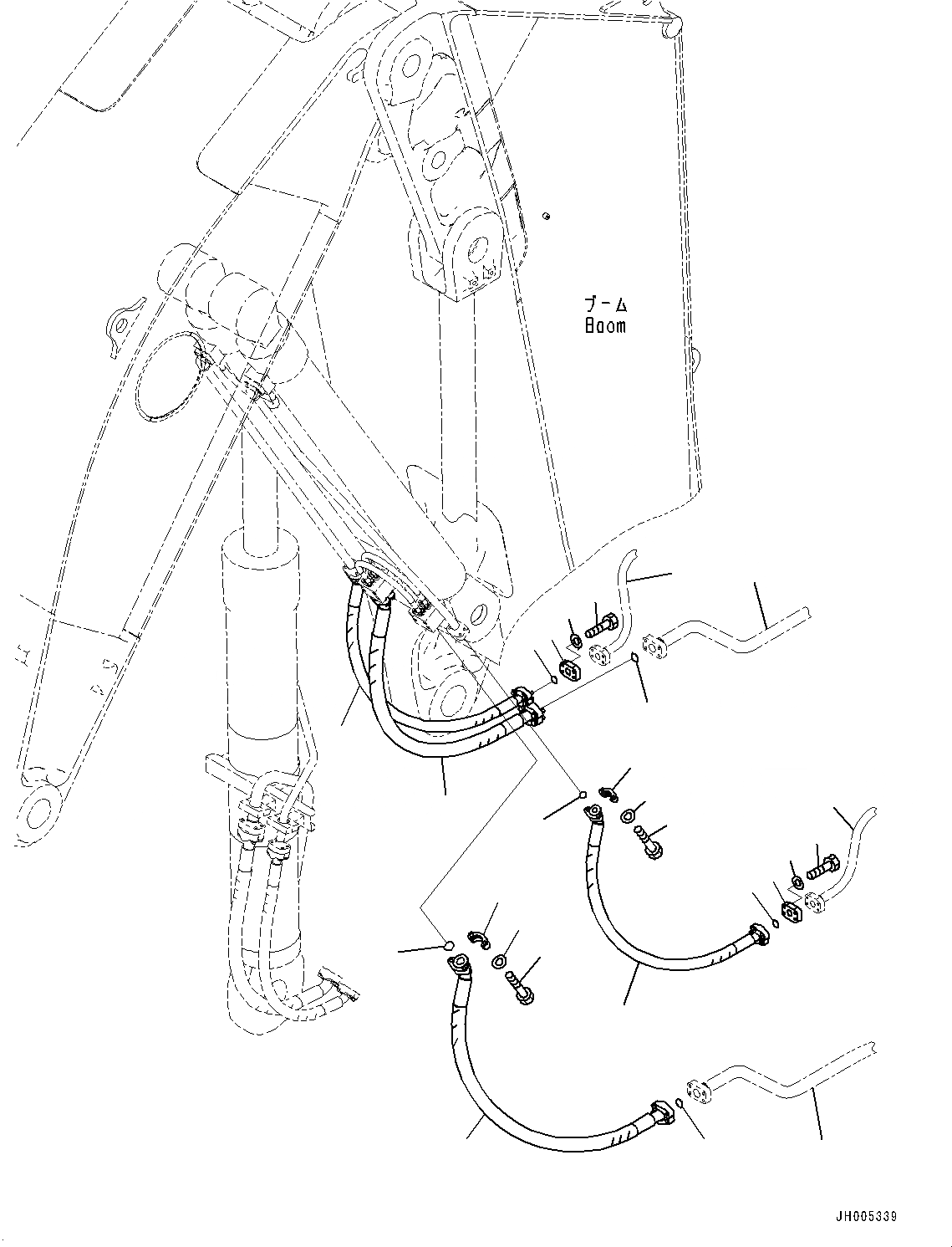 Схема запчастей Komatsu PC2000-8 - ЦИЛИНДР СТРЕЛЫТРУБЫ, ТРУБЫ (/) (№97-) ЦИЛИНДР СТРЕЛЫТРУБЫ, ДЛЯ ПОГРУЗ.