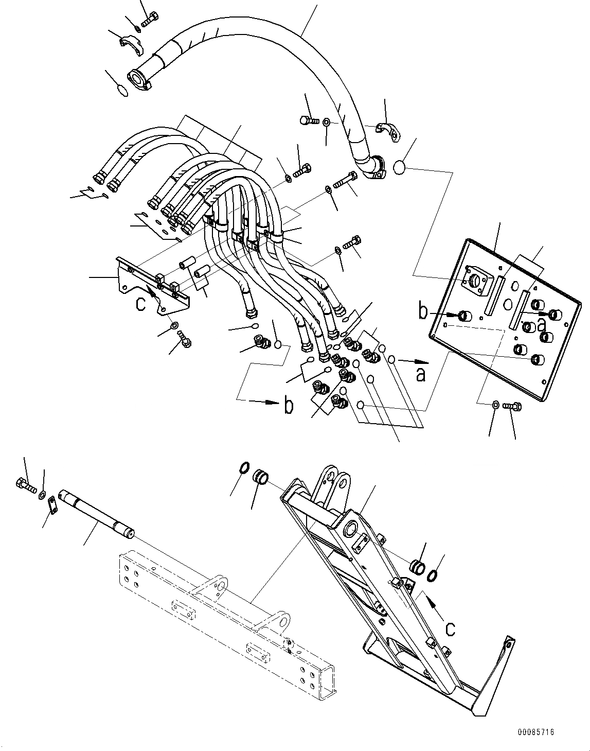Схема запчастей Komatsu PC2000-8 - SERVICE ЦЕНТР., РУКОЯТЬ (№9-) SERVICE ЦЕНТР., SERVICE ЦЕНТР., СМАЗ. ОТСЕКАЮЩ. КЛАПАН
