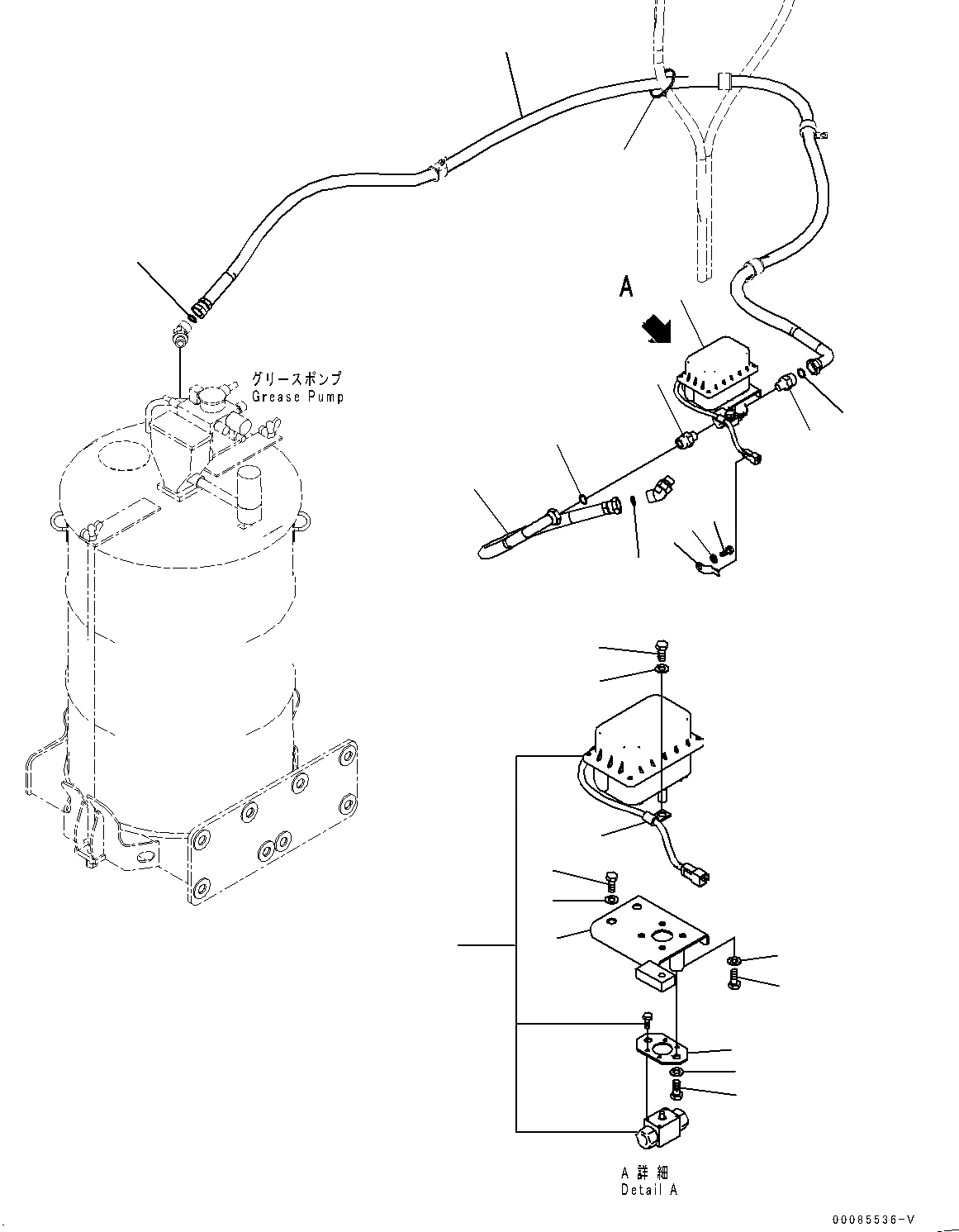 Схема запчастей Komatsu PC2000-8 - НАСОС СМАЗКИ, ТРУБЫ (№9-) НАСОС СМАЗКИ, АВТОМАТИЧ.-СИСТ. СМАЗКИ СИСТЕМА, SERVICE ЦЕНТР., СМАЗ. ОТСЕКАЮЩ. КЛАПАН