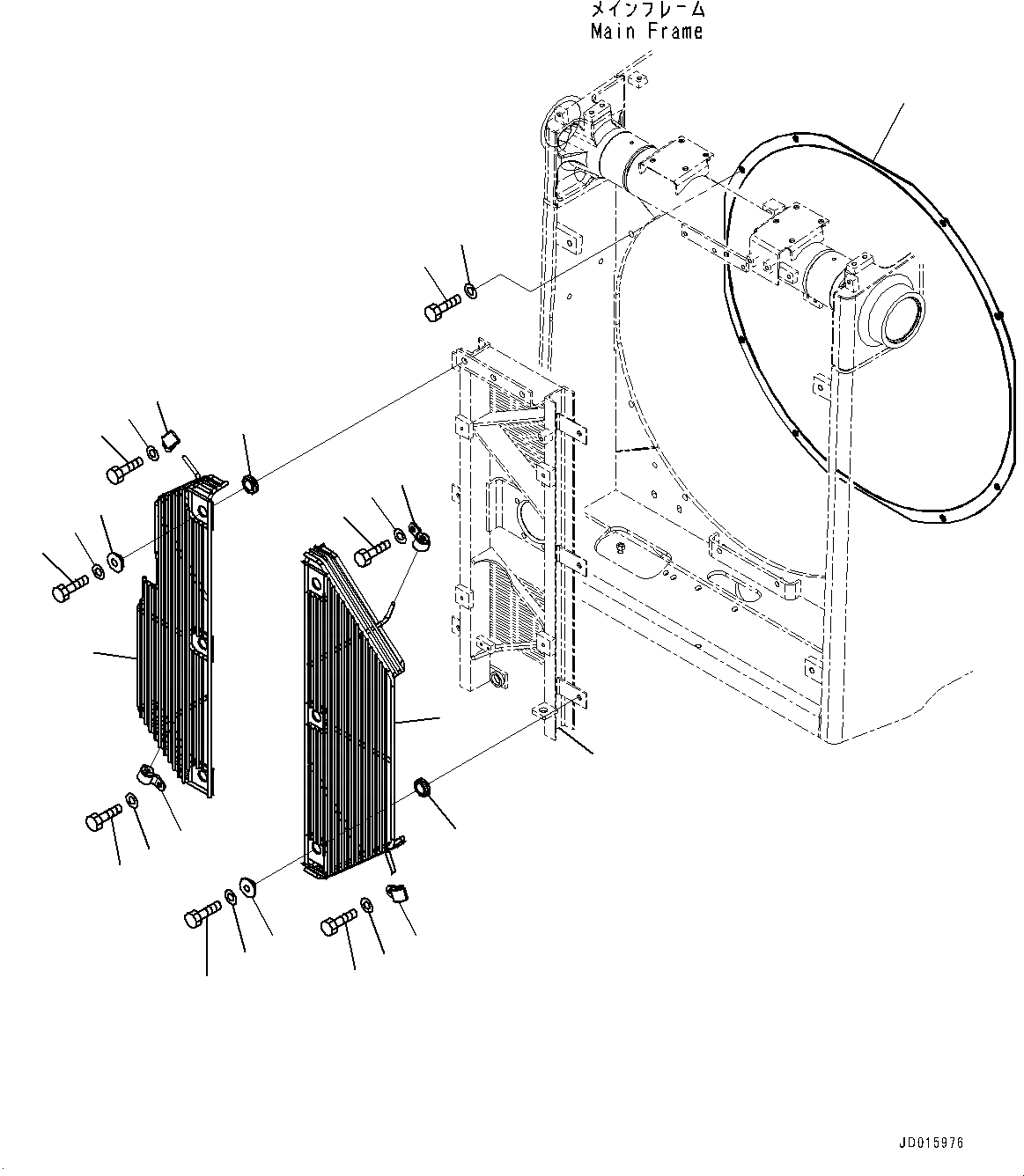 Схема запчастей Komatsu D85MS-15 - ВЕНТИЛЯТОР ОХЛАЖДЕНИЯ ПРИВОД, ЗАЩИТА ВЕНТИЛЯТОРА (№-) ВЕНТИЛЯТОР ОХЛАЖДЕНИЯ ПРИВОД