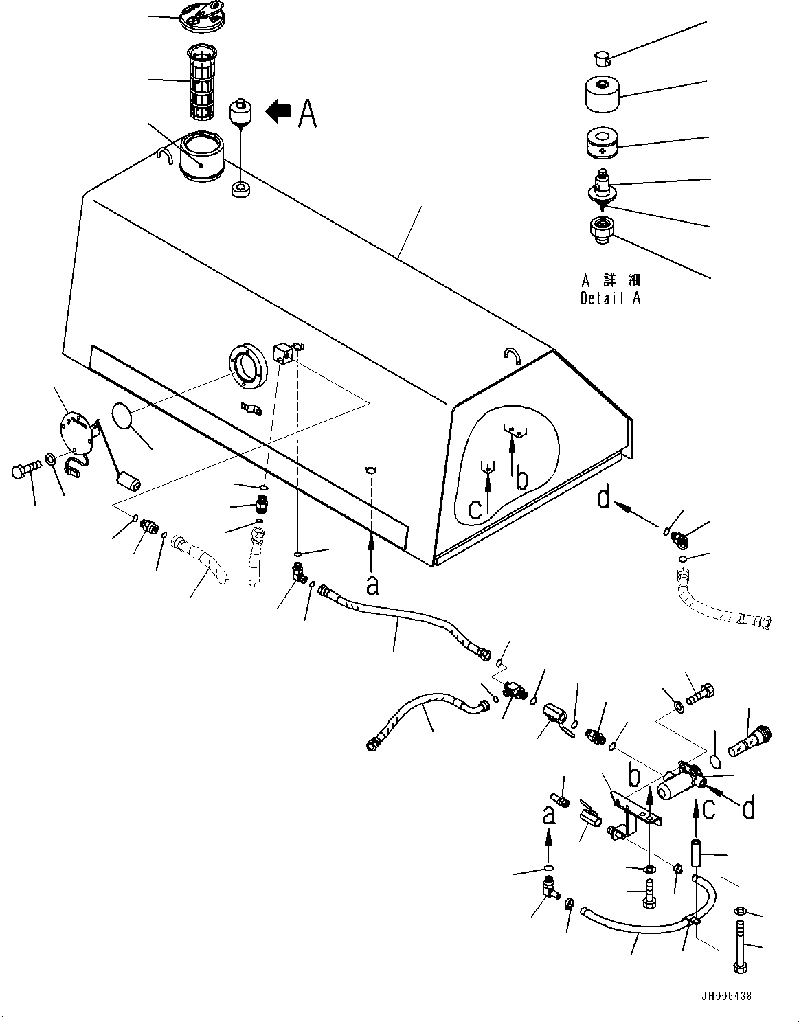 Схема запчастей Komatsu D85MS-15 - ТОПЛИВН. БАК., БАК (№-) ТОПЛИВН. БАК.