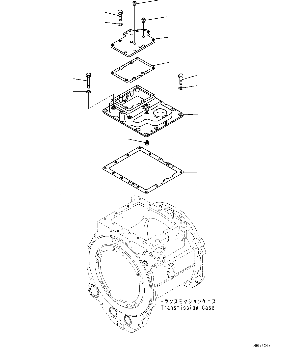 Схема запчастей Komatsu D85MS-15 - СИЛОВАЯ ПЕРЕДАЧА, КЛАПАН ТРАНСМИССИИ КРЫШКА(№-) СИЛОВАЯ ПЕРЕДАЧА