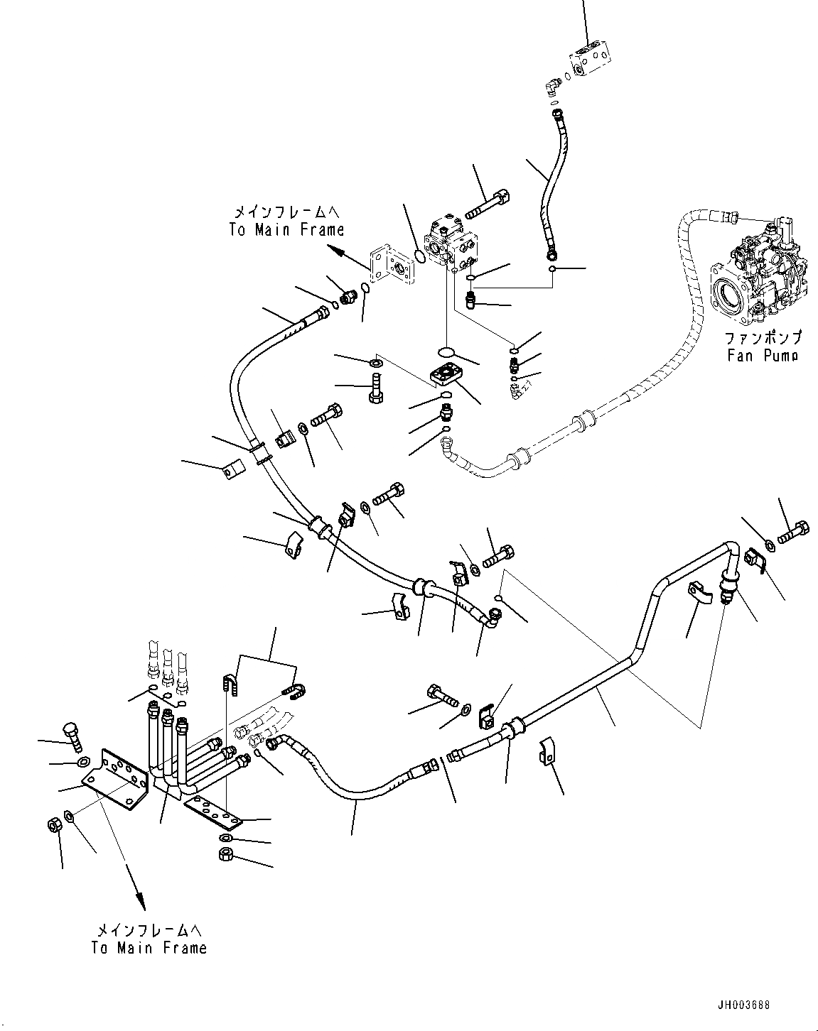 Схема запчастей Komatsu D85MS-15 - ВЕНТИЛЯТОР ОХЛАЖДЕНИЯ ПРИВОД ТРУБЫ, ПОДАЮЩ. ТРУБЫ (/) (№-) ВЕНТИЛЯТОР ОХЛАЖДЕНИЯ ПРИВОД ТРУБЫ
