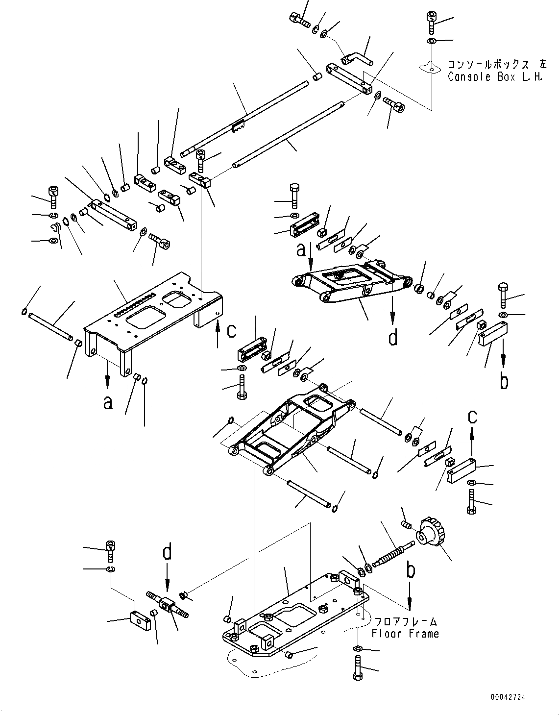 Схема запчастей Komatsu D85MS-15 - ОСНОВН. КОНСТРУКЦИЯ, ЛИФТ И СМЕЩЕНИЕ (№-) ОСНОВН. КОНСТРУКЦИЯ
