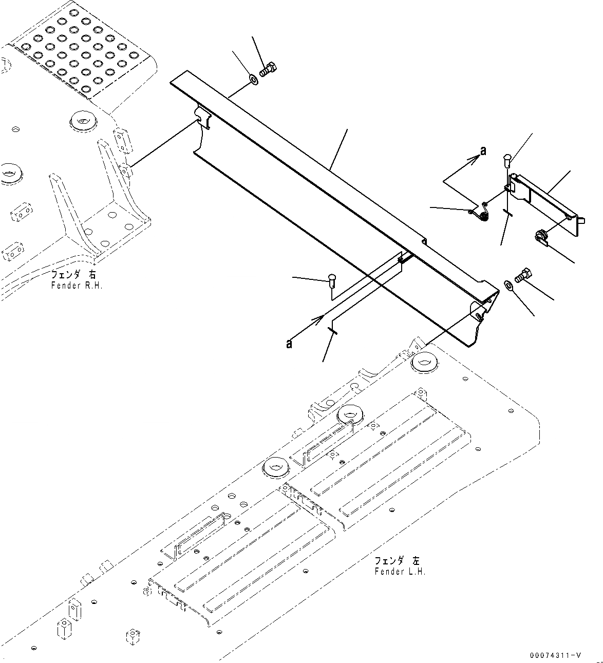 Схема запчастей Komatsu D85MS-15 - ЗАДН. КРЫШКА, КРЫШКА(№-) ЗАДН. КРЫШКА