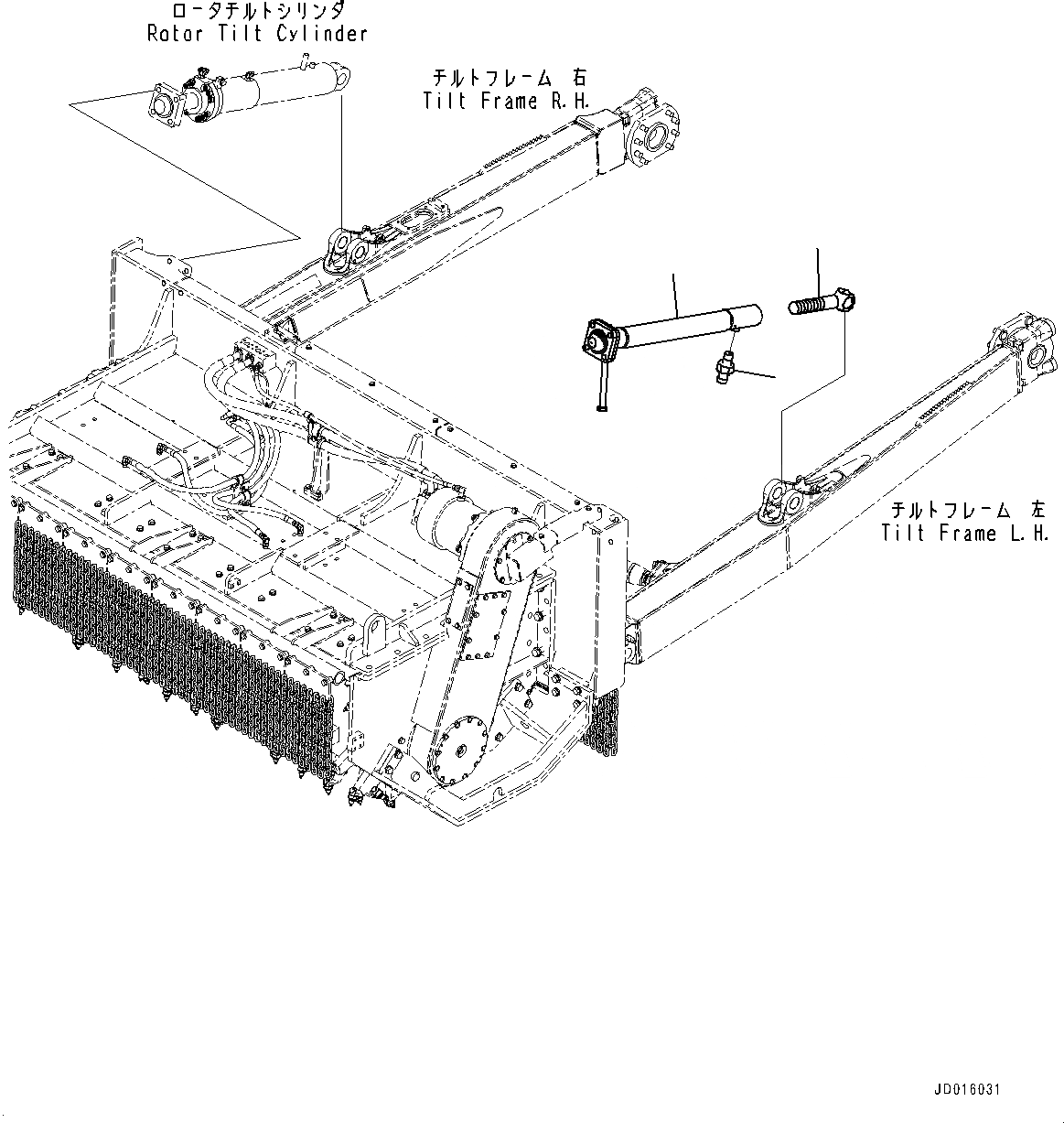 Схема запчастей Komatsu D85MS-15 - DOZER ЦИЛИНДР ПЕРЕКОСА ОТВАЛА, БАЛКА (№-) DOZER ЦИЛИНДР ПЕРЕКОСА ОТВАЛА