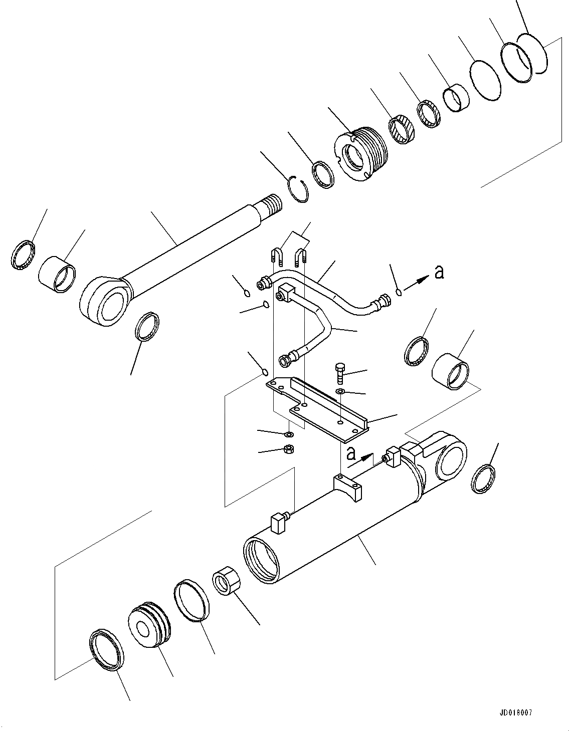 Схема запчастей Komatsu D85MS-15 - РЫХЛИТЕЛЬ, ГИДРОЦИЛИНДР ПОДЪЕМА, ПРАВ. (№-) РЫХЛИТЕЛЬ, С КРЫШКАTURE BASKET И МНОГОСТОЕЧН. РЫХЛИТ.