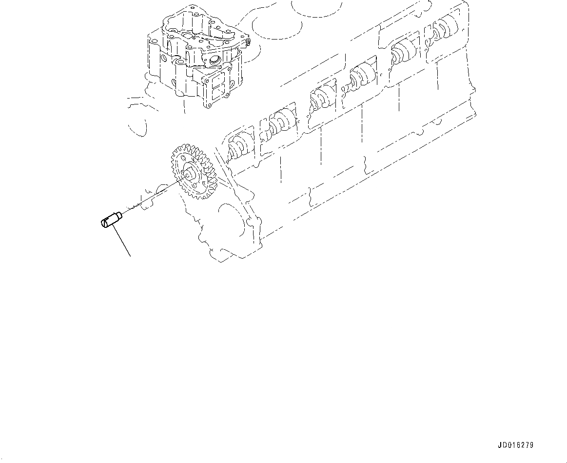 Схема запчастей Komatsu SA6D125E-3D - РАСПРЕДВАЛ КОМПОНЕНТЫ (№-) РАСПРЕДВАЛ КОМПОНЕНТЫ