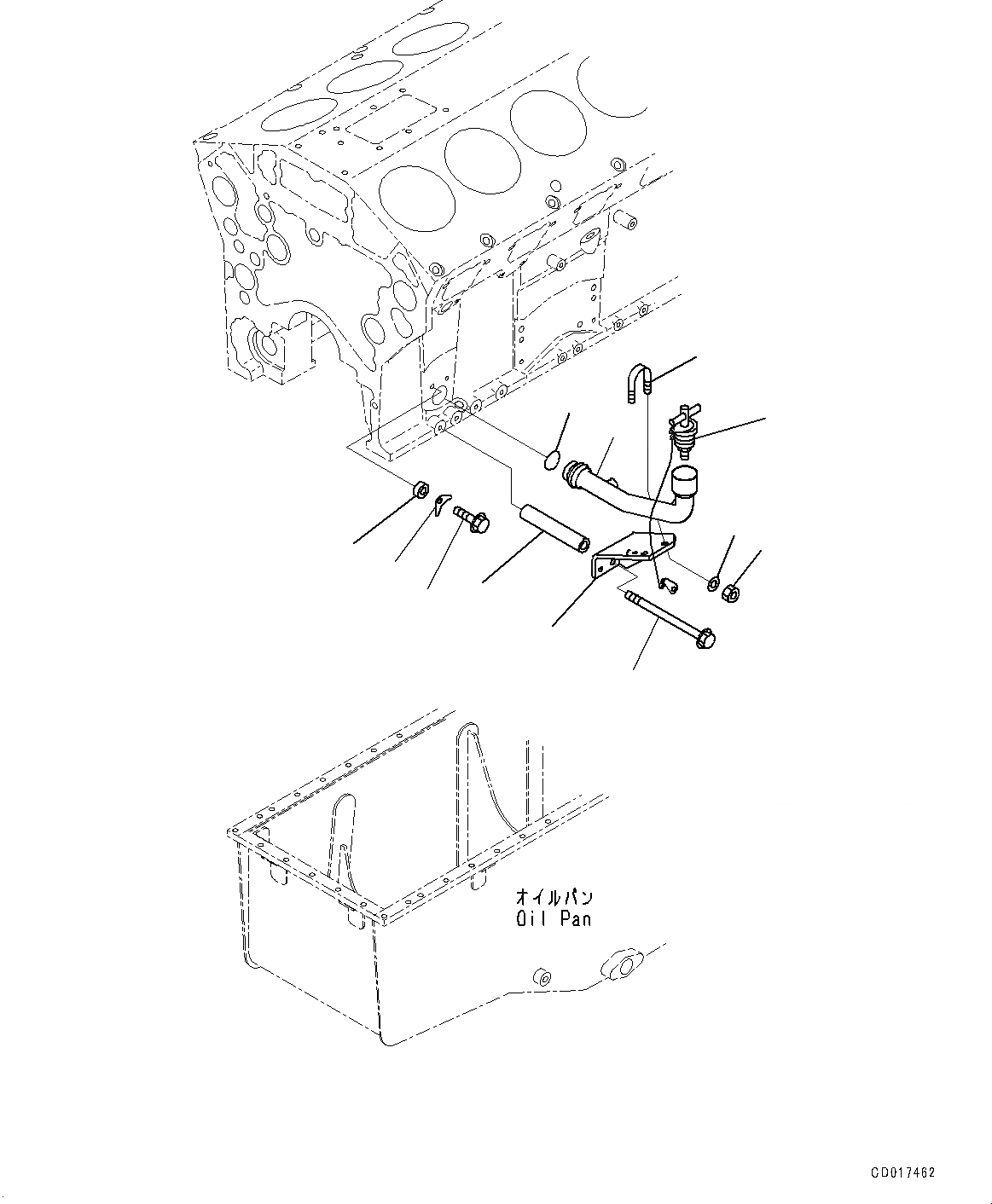 Схема запчастей Komatsu SAA12V140E-3C - ДВИГАТЕЛЬ МАСЛОНАЛИВНОЙ ПАТРУБОК (№-) ДВИГАТЕЛЬ МАСЛОНАЛИВНОЙ ПАТРУБОК
