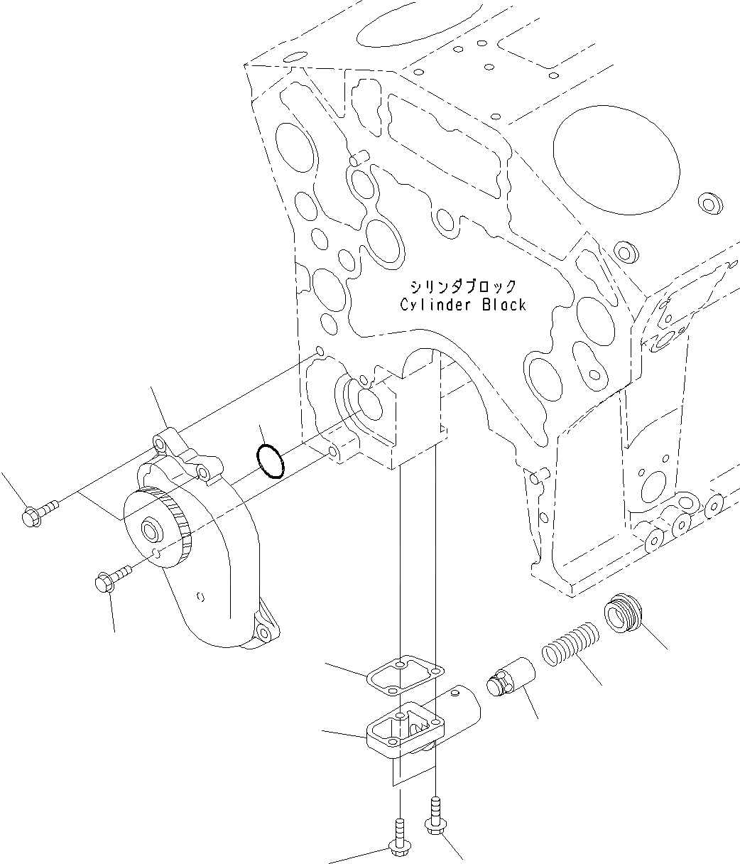 Схема запчастей Komatsu SAA12V140E-3C - ДВИГАТЕЛЬ МАСЛ. НАСОС (№-) ДВИГАТЕЛЬ МАСЛ. НАСОС