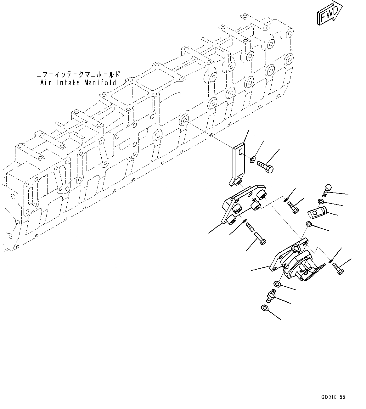 Схема запчастей Komatsu SAA12V140E-3C - ТОПЛИВОПРОВОД., PОБОД КОЛЕСАING НАСОС, ПРАВ. ГРУПП. (№-) ТОПЛИВОПРОВОД.