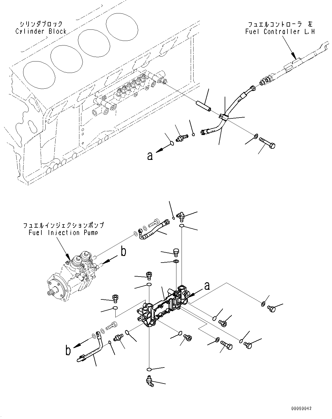 Схема запчастей Komatsu SAA12V140E-3C - ТОПЛИВОПРОВОД., ЛЕВ. ГРУПП. (№-) ТОПЛИВОПРОВОД., EXTREMELY BAD ТОПЛИВН. И ПЛОХ. ТОПЛИВО ARRANGEMENT СПЕЦ-Я. ВОДН.+DUST, МОРОЗОУСТОЙЧИВ. СПЕЦИФ-Я (-DEG C)
