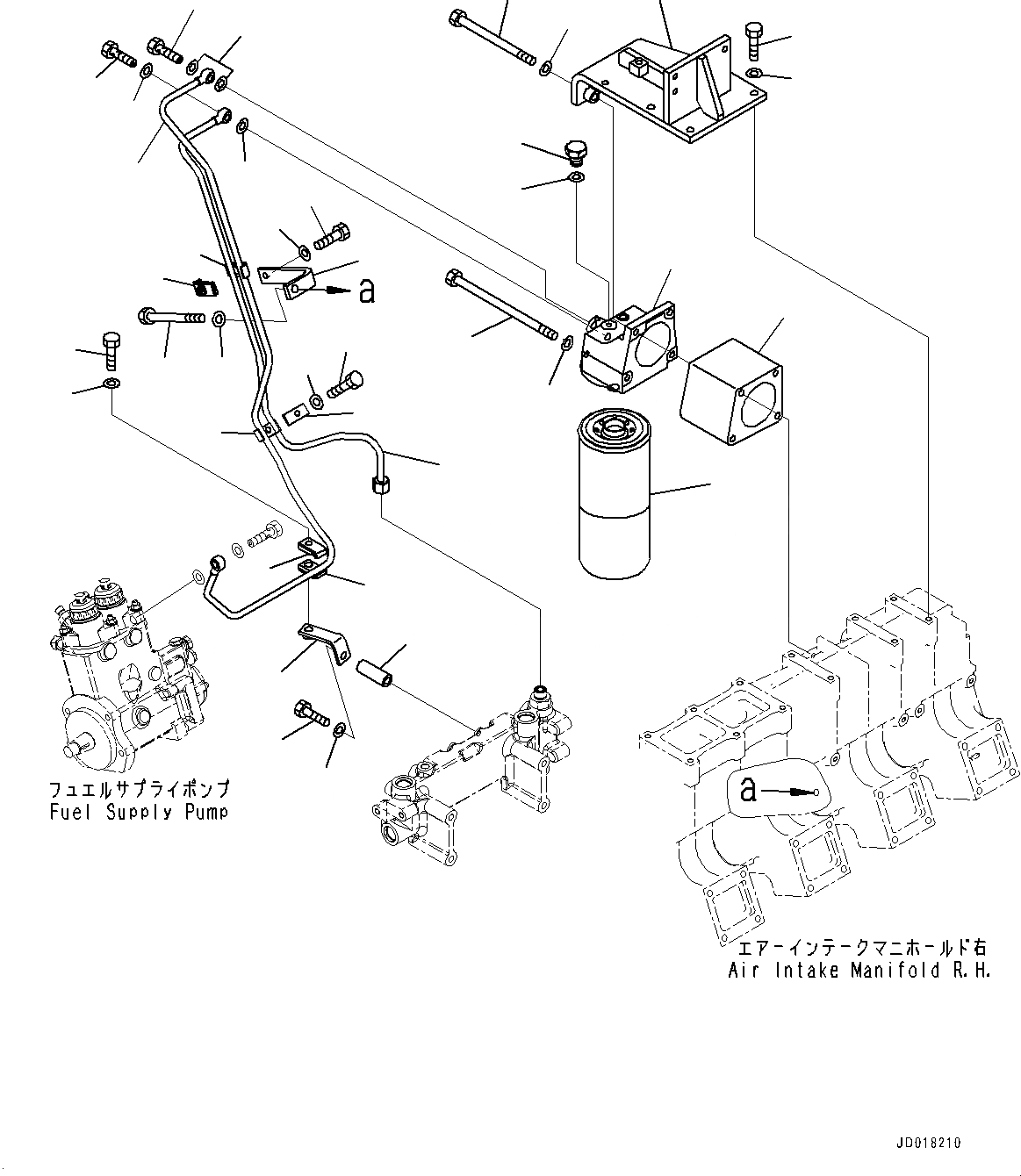 Схема запчастей Komatsu SAA12V140E-3C - ТОПЛИВОПРОВОД., ТОПЛИВН. ФИЛЬТР., ПРАВ. ГРУПП. (№-) ТОПЛИВОПРОВОД., EXTREMELY BAD ТОПЛИВН. И ПЛОХ. ТОПЛИВО ARRANGEMENT СПЕЦ-Я. ВОДН.+DUST