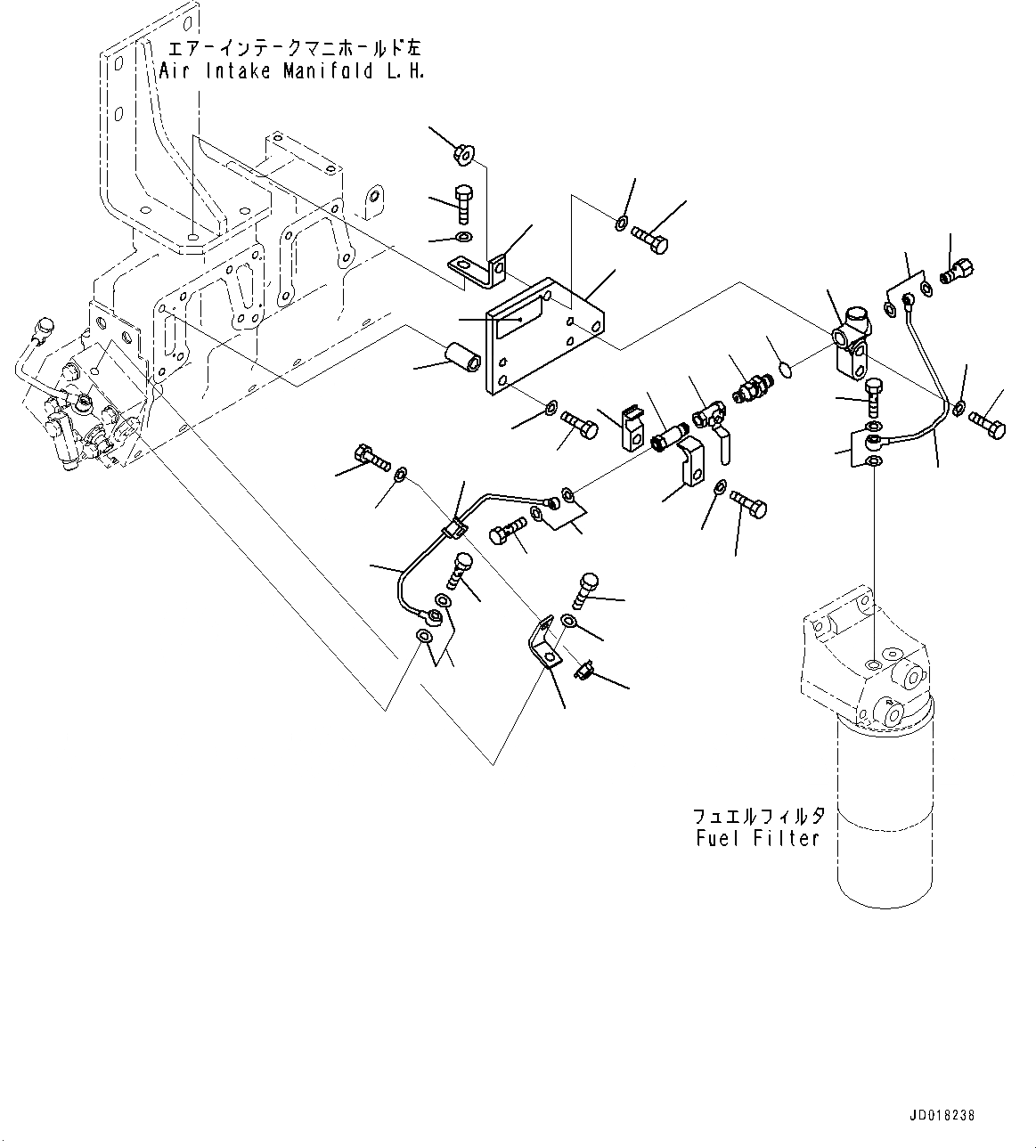 Схема запчастей Komatsu SAA12V140E-3C - ТОПЛИВОПРОВОД., ВОЗДУШН. ВЕНТИЛЯЦИЯ, ЛЕВ. (№-) ТОПЛИВОПРОВОД., EXTREMELY BAD ТОПЛИВН. И ПЛОХ. ТОПЛИВО ARRANGEMENT СПЕЦ-Я. ВОДН.+DUST, МОРОЗОУСТОЙЧИВ. СПЕЦИФ-Я (-DEG C)