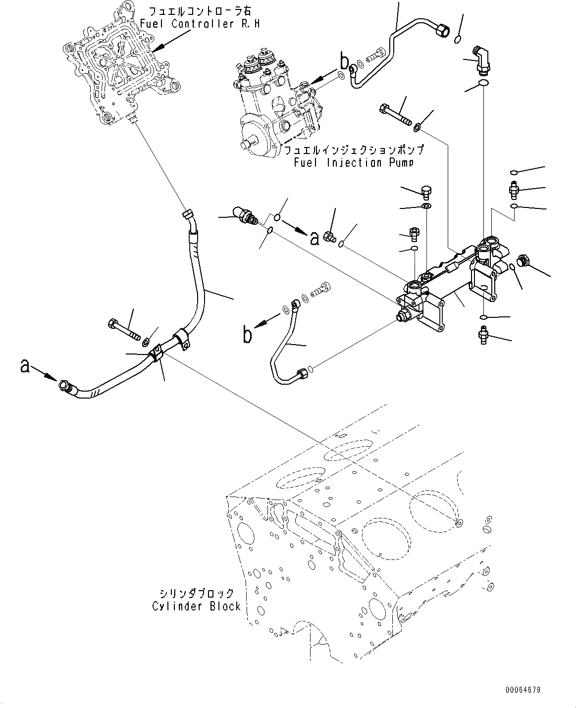 Схема запчастей Komatsu SAA12V140E-3C - ТОПЛИВОПРОВОД., ПРАВ. ГРУПП. (№-) ТОПЛИВОПРОВОД., EXTREMELY BAD ТОПЛИВН. И ПЛОХ. ТОПЛИВО ARRANGEMENT СПЕЦ-Я. ВОДН.+DUST, МОРОЗОУСТОЙЧИВ. СПЕЦИФ-Я (-DEG C)