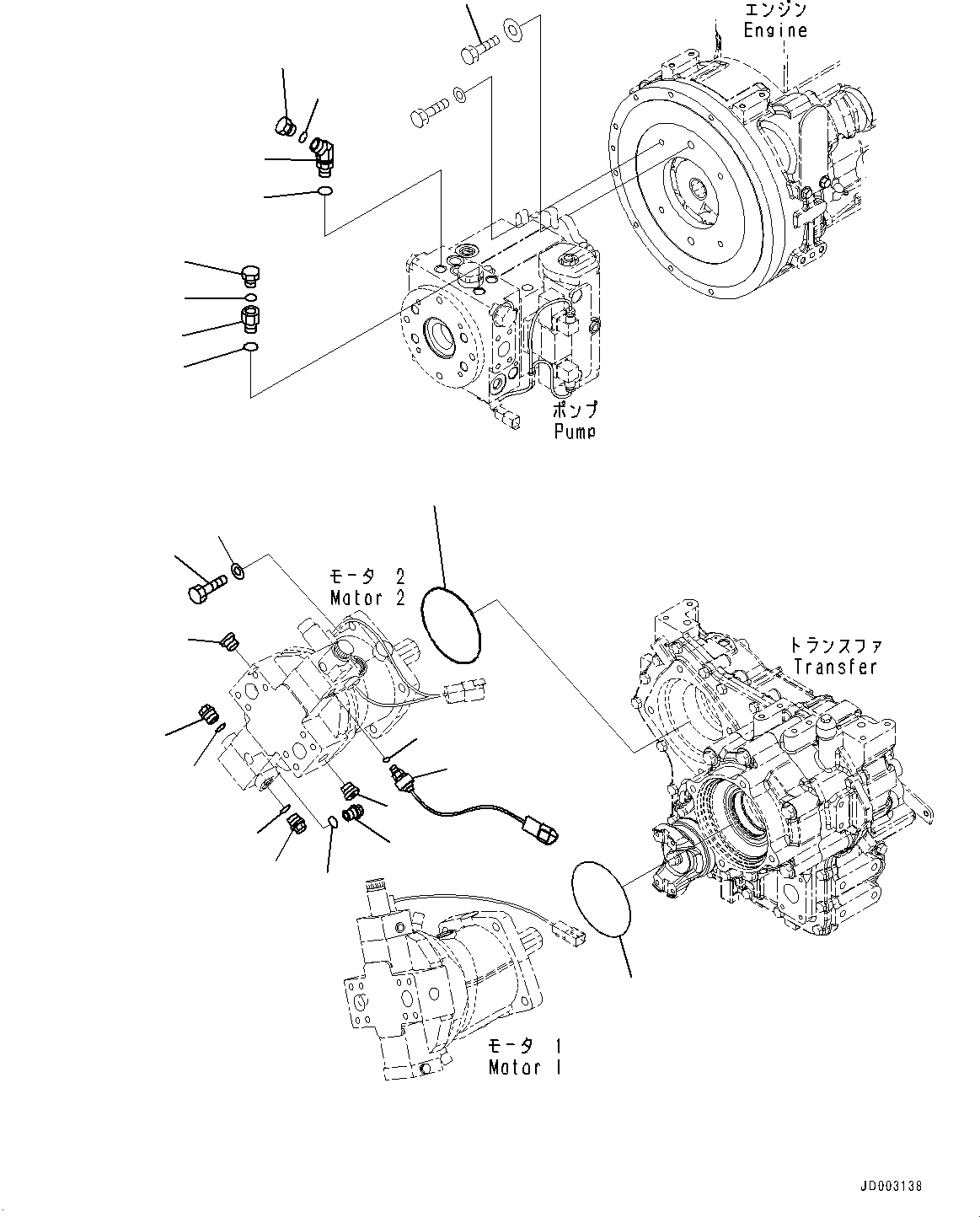 Схема запчастей Komatsu WA320PZ-6 - HYDROSTATIC ТРАНСМИССИЯ (HST) НАСОС И МОТОР, МОТОР КРЕПЛЕНИЕ (/) (№7-778) HYDROSTATIC ТРАНСМИССИЯ (HST) НАСОС И МОТОР