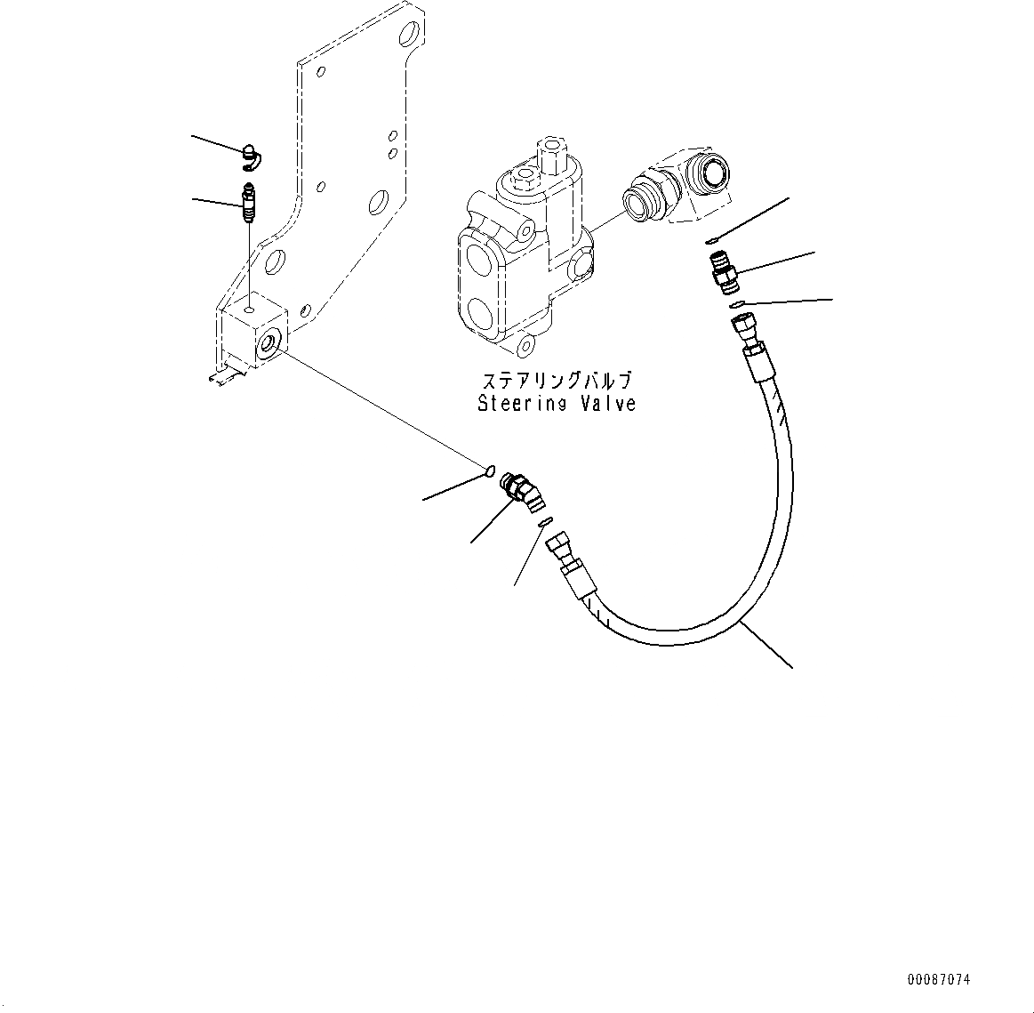 Схема запчастей Komatsu WA320PZ-6 - КЛАПАН УПРАВЛЕНИЯ ПОВОРОТОМ, ТРУБЫ (№77-) КЛАПАН УПРАВЛЕНИЯ ПОВОРОТОМ, С ЭКСТРЕНН. УПРАВЛ.
