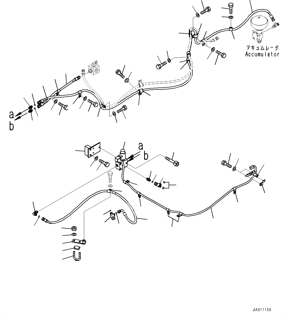 Схема запчастей Komatsu WA320PZ-6 - ГИДРОЛИНИЯ, СОЛЕНОИДНЫЙ КЛАПАН (№7-) ГИДРОЛИНИЯ, 3-Х СЕКЦИОНН. КЛАПАН ARRANGEMENT, С ЭКСТРЕНН. УПРАВЛ., С ЭЛЕКТРОНН. УПРАВЛ-ЕLED ПОДВЕСКА СИСТЕМА (ECSS), ДЛЯ M