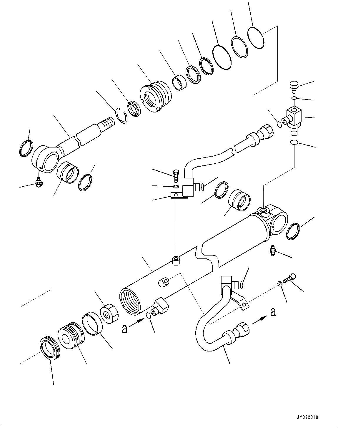 Схема запчастей Komatsu WA320PZ-6 - ЦИЛИНДР РУЛЕВ. УПР-Я, ЛЕВ. (№7-) ЦИЛИНДР РУЛЕВ. УПР-Я, С АВТОМАТИЧ. СМАЗКОЙ СИСТЕМА УПРАВЛ-ЕS
