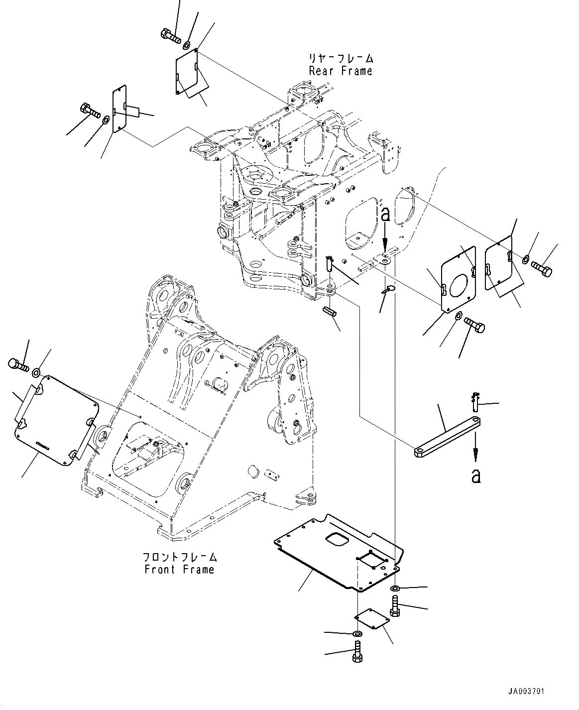 Схема запчастей Komatsu WA320PZ-6 - СОЧЛ. СОЕД. БЛОКИР. BAR И РАМА КРЫШКА(№7-) СОЧЛ. СОЕД. БЛОКИР. BAR И РАМА COVER, С POWERTRAIN ЧАСТИ КОРПУСА