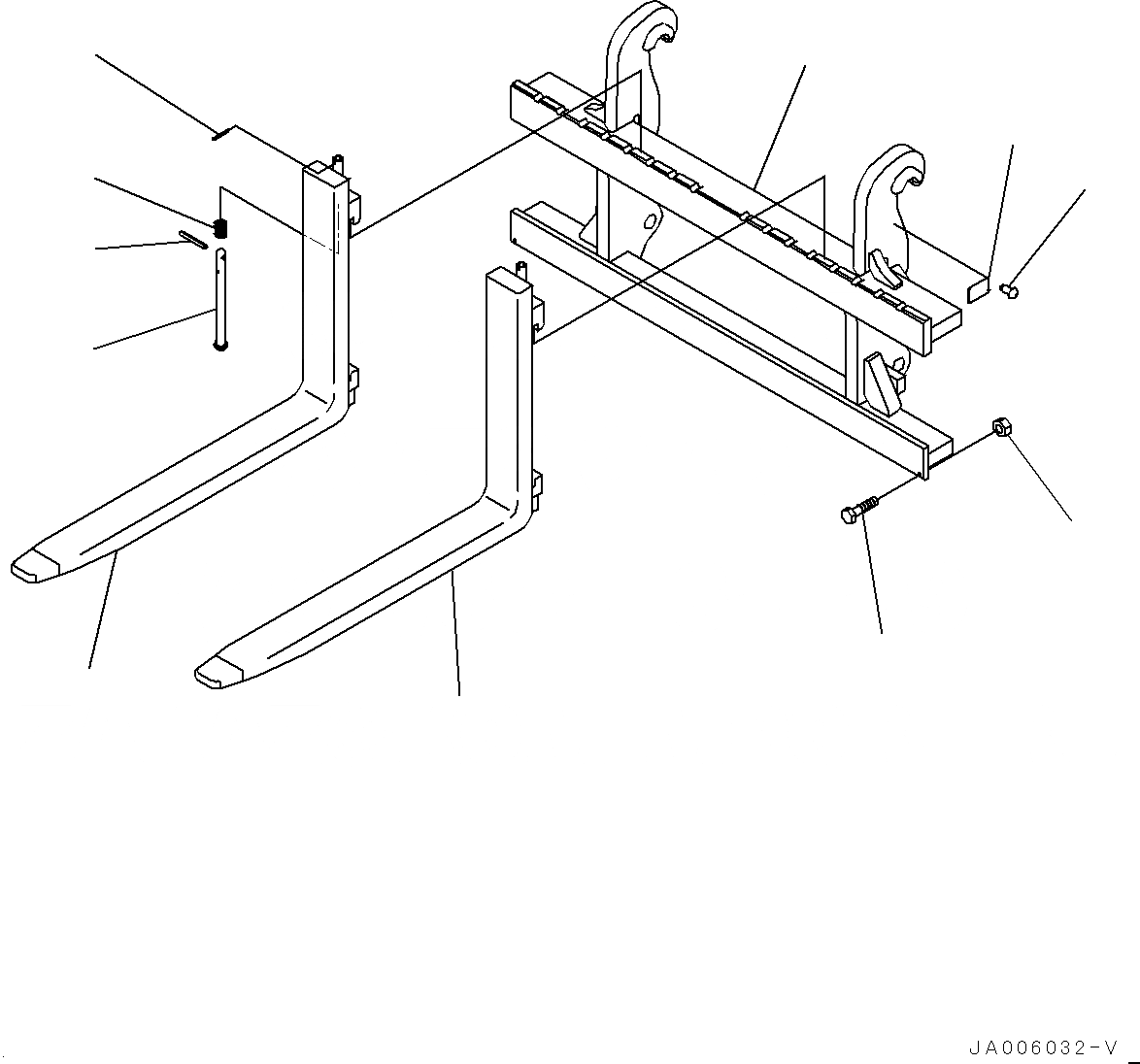 Схема запчастей Komatsu WA320PZ-6 - LUMBER ВИЛЫ (№7-) LUMBER ВИЛЫ